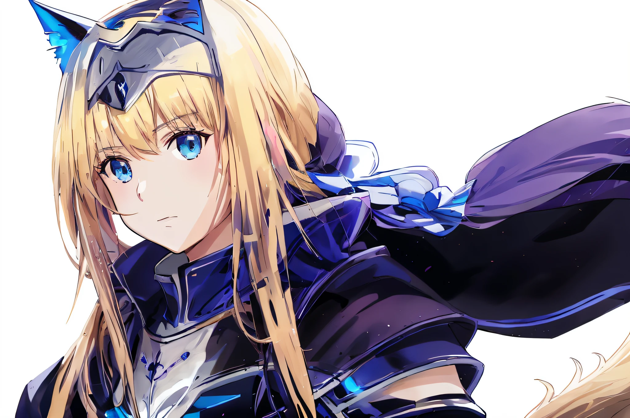 Anime - style image of blonde woman with blue eyes and blue cape, Artoria Pendragon, anime style like fate/stay night, Alicization, fate / stay night, fate grand order, Portrait Chevaliers du Zodiaque Fille, fate stay night, granblue fantasy, Violet Evergarden, clean and meticulous anime art, zerochan art, detailed anime character art