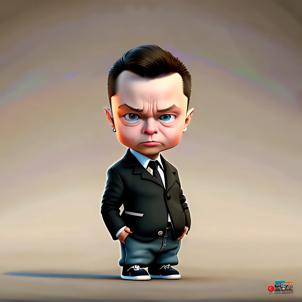 cbzbb , elon musk ,charachter ,cute, little,  beautiful, devian art, trending artstation, digital art, detailed, cute, realistic, humanoide, character, tiny,cinematic sho ,cinematic lights,elon musk,looks happy