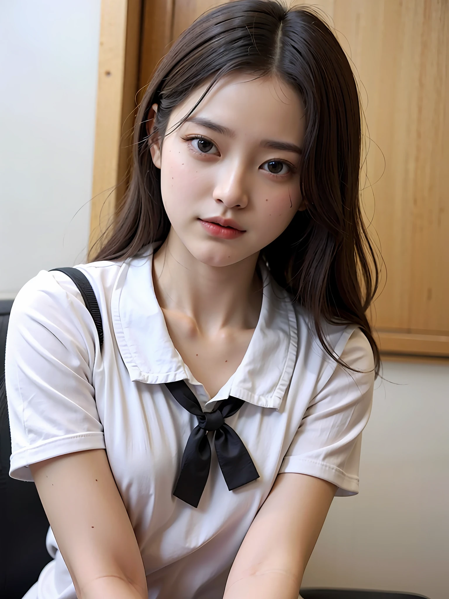 16 yaers old，schoolgirls，White，校服，Beautuful Women，Youth naked