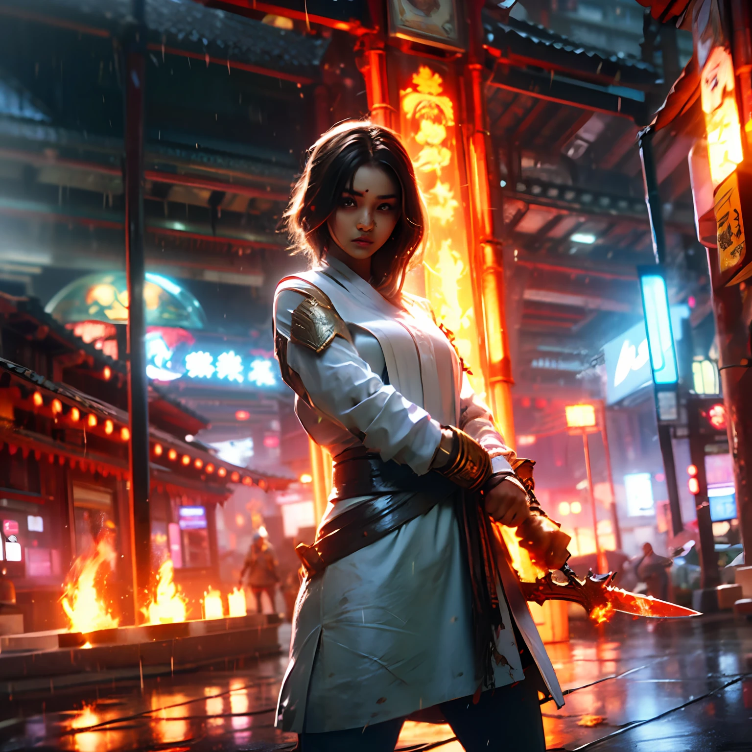 Flame Lingji,Double knife,very heavy rain,War --auto
