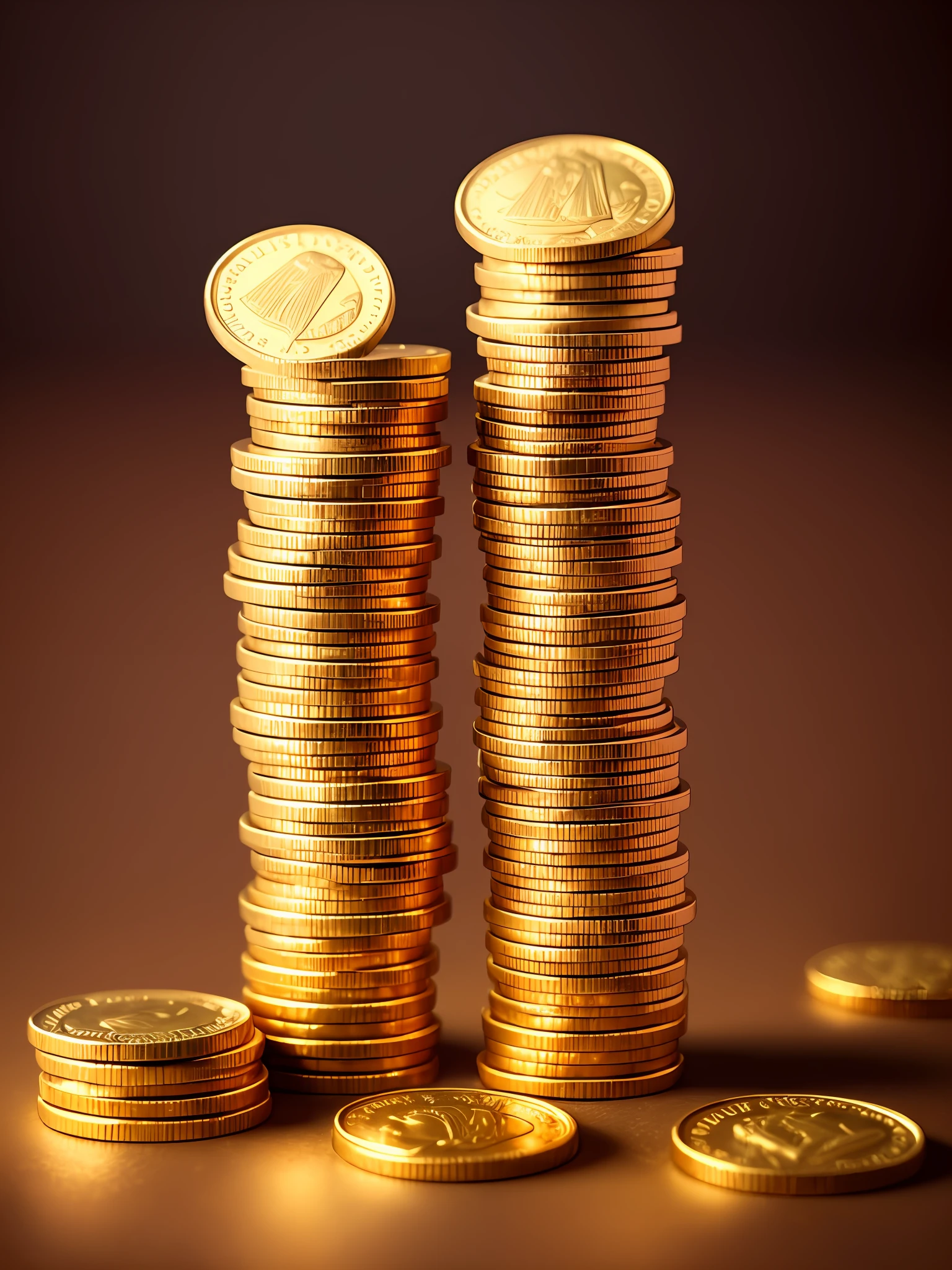 stacks of gold coins, (masterpiece, top quality, official art, beautiful and aesthetic:1.2), Game ICON, masterpieces, HD Transparent background, Blender cycle, Volume light, No human, objectification, fantasy, Negative prompt, best quality,