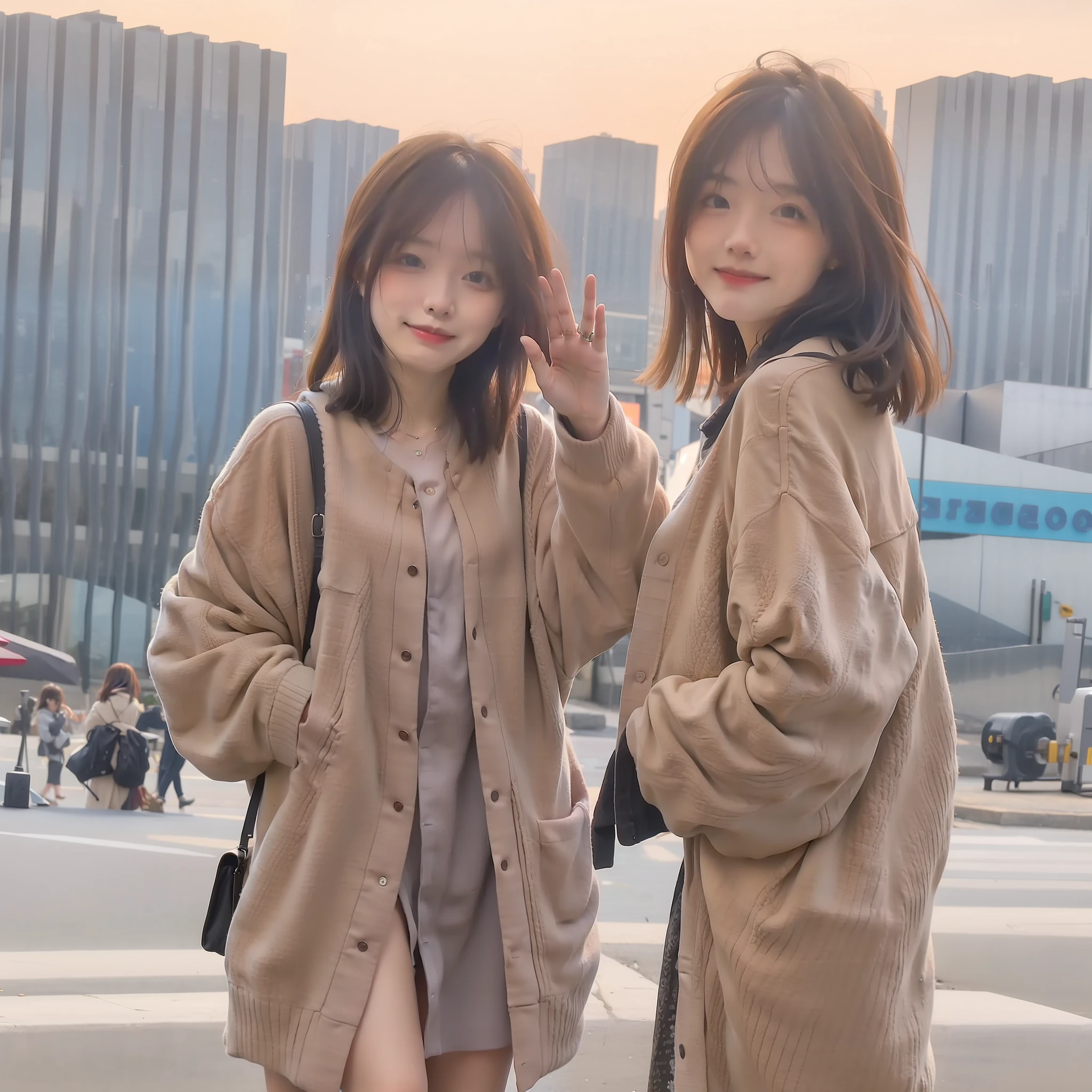 Wave goodbye,Natural, generous, Beautiful and warm dress