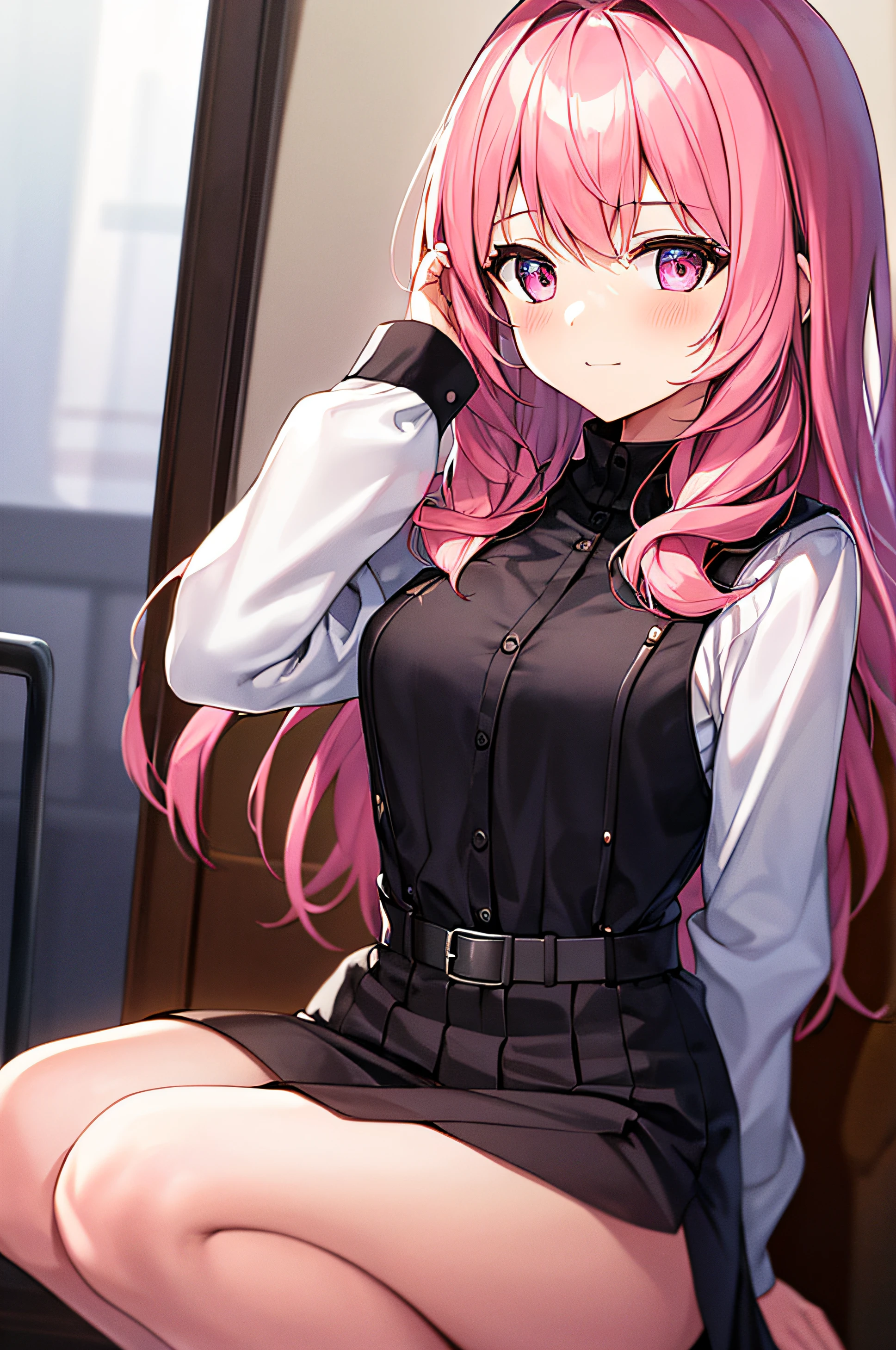 1girl in,Pink hair,