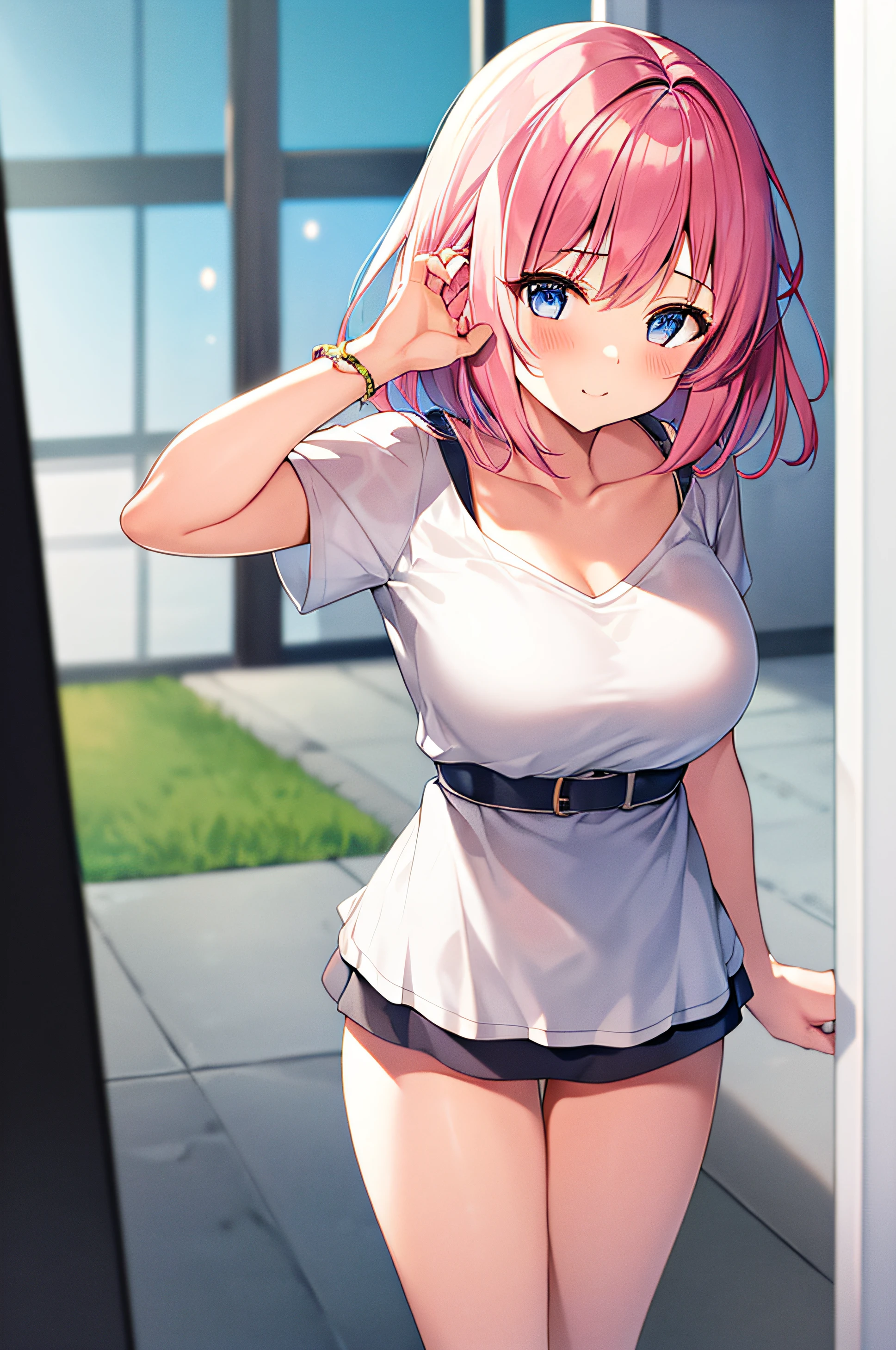1girl in,Pink hair,