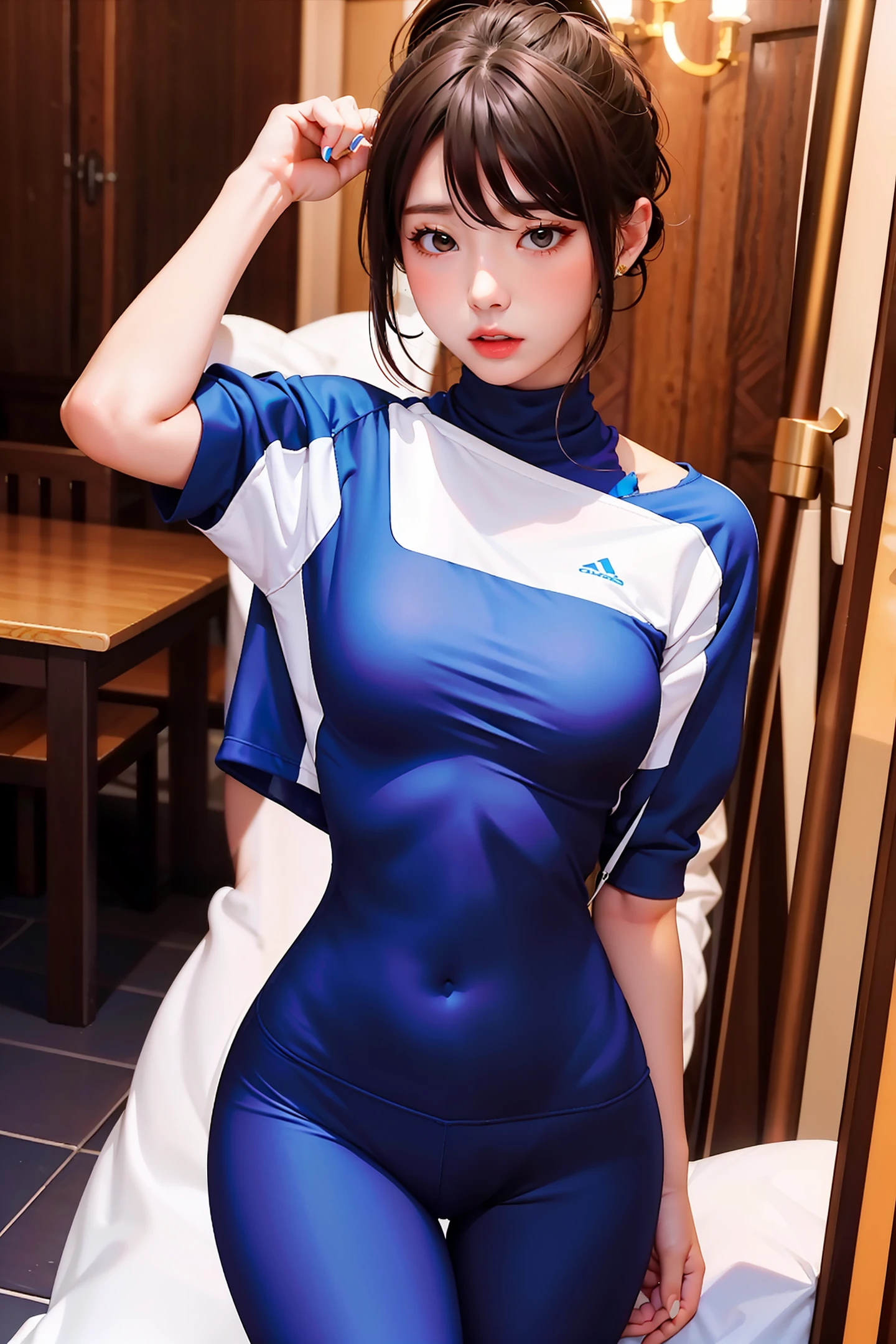 Girl in tight clothes