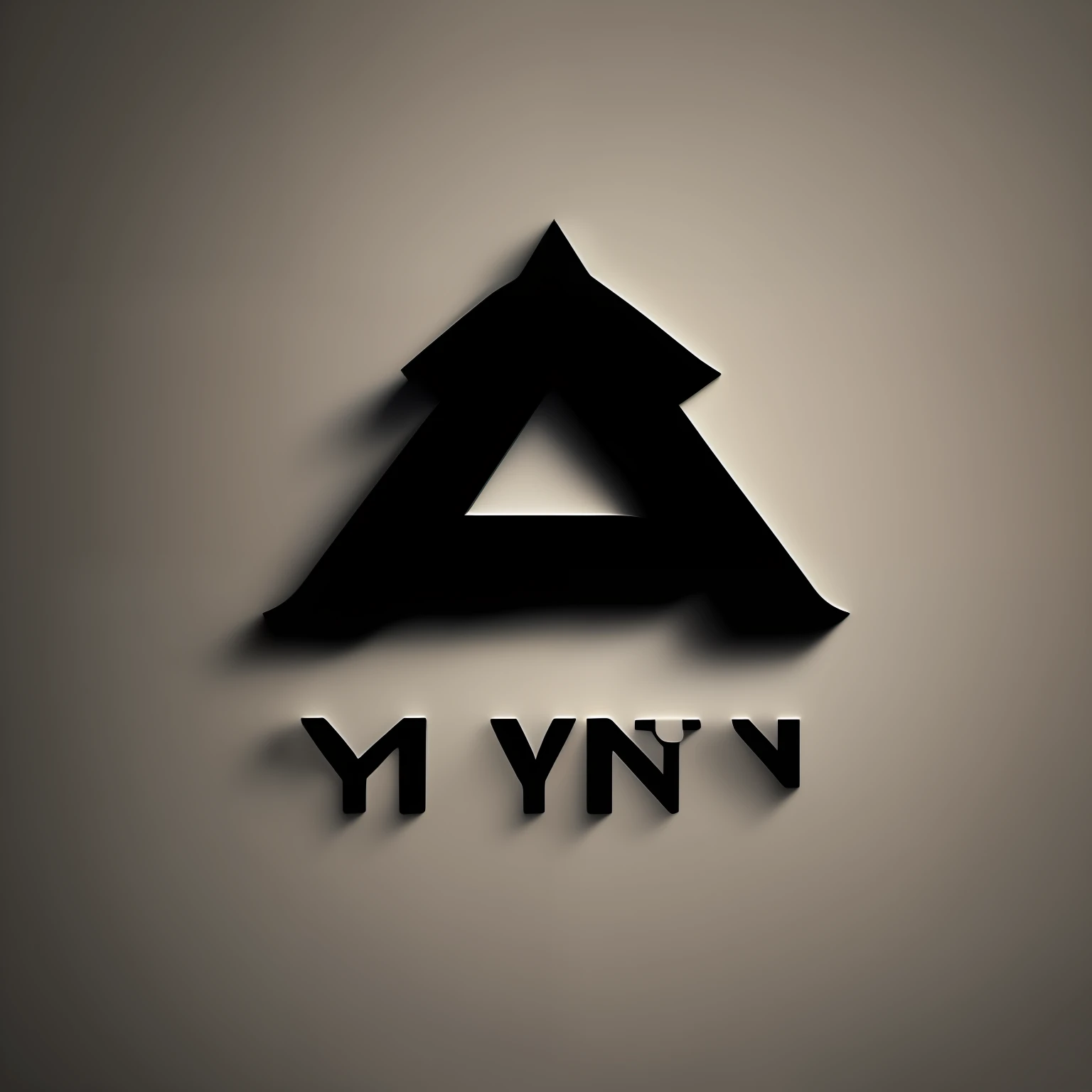 Close-up of Y and N on white background,Minimalist logo, --auto