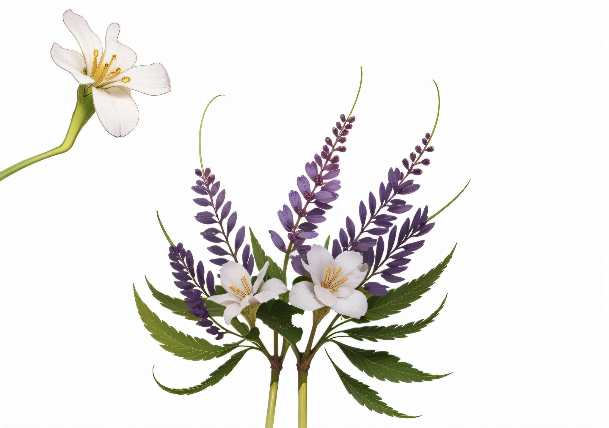 Line drawings are colored,White oil paulownia flower,Clean background, --auto