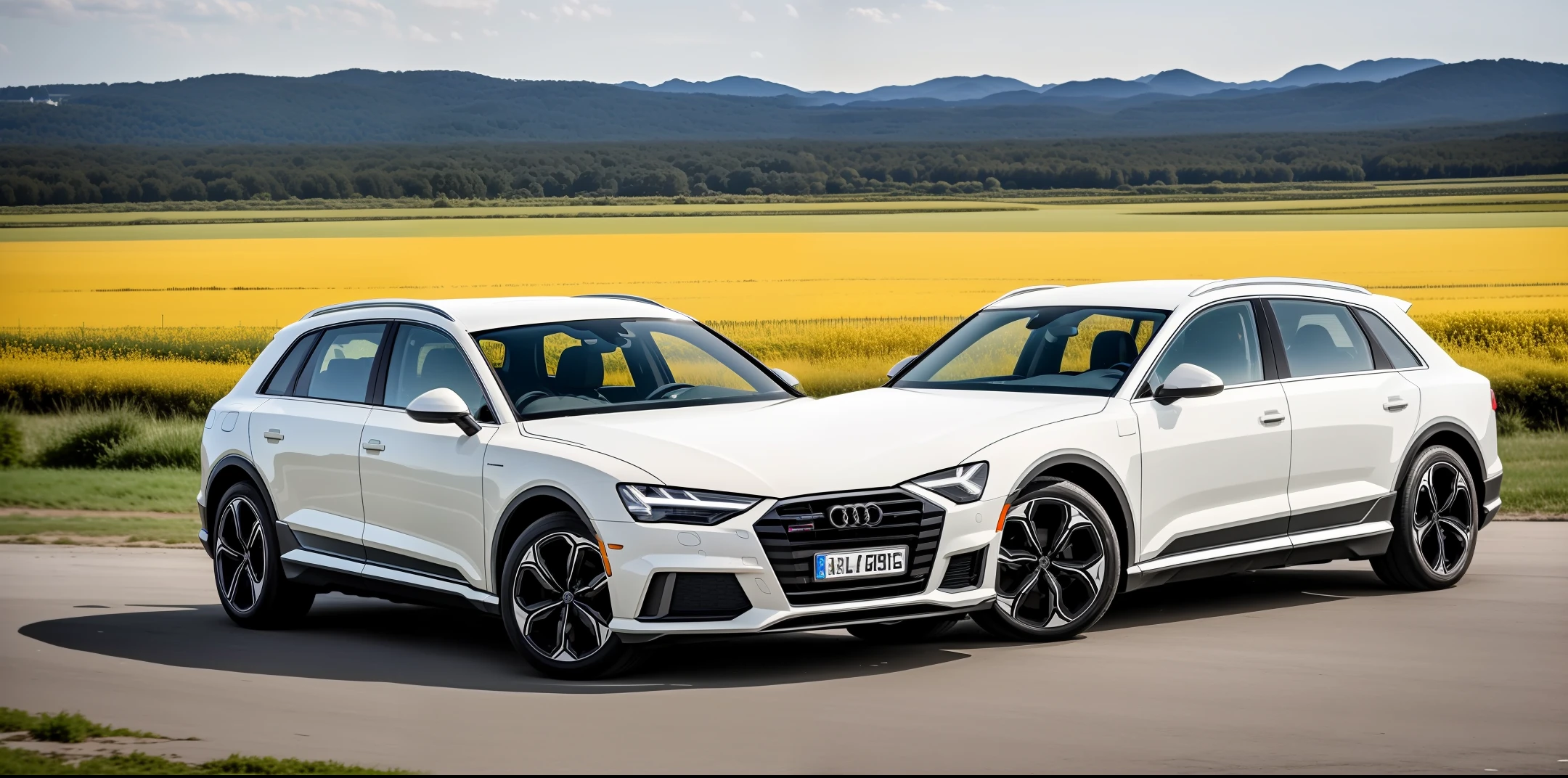 The Audi etron galloped across the steppe