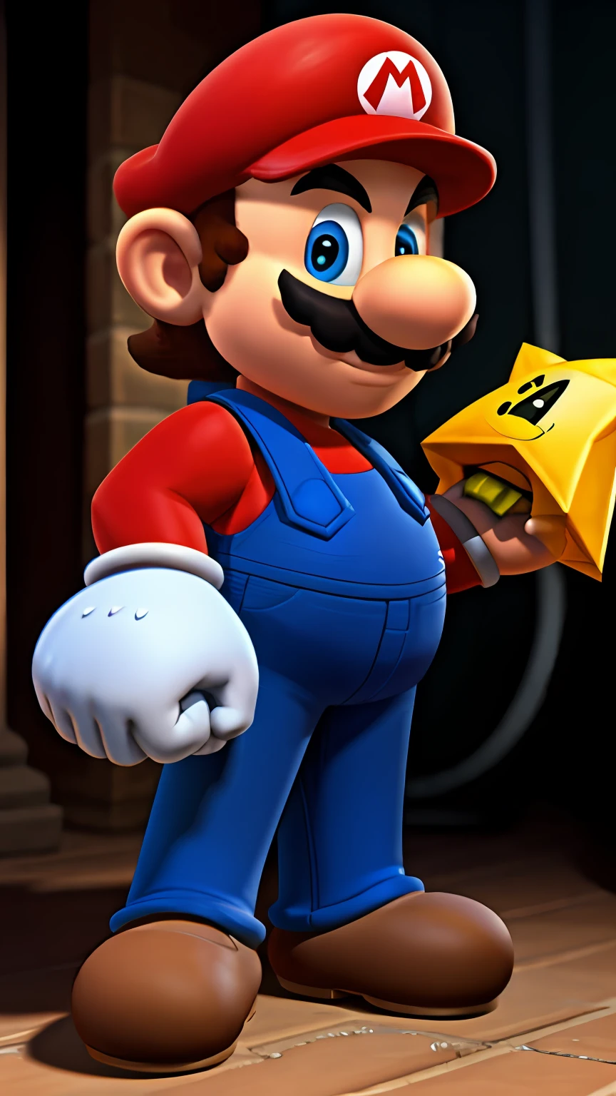 mario, 1boy , masterpiece, ultra realistic, 32k, extremely detailed CG unity 8k wallpaper, best quality