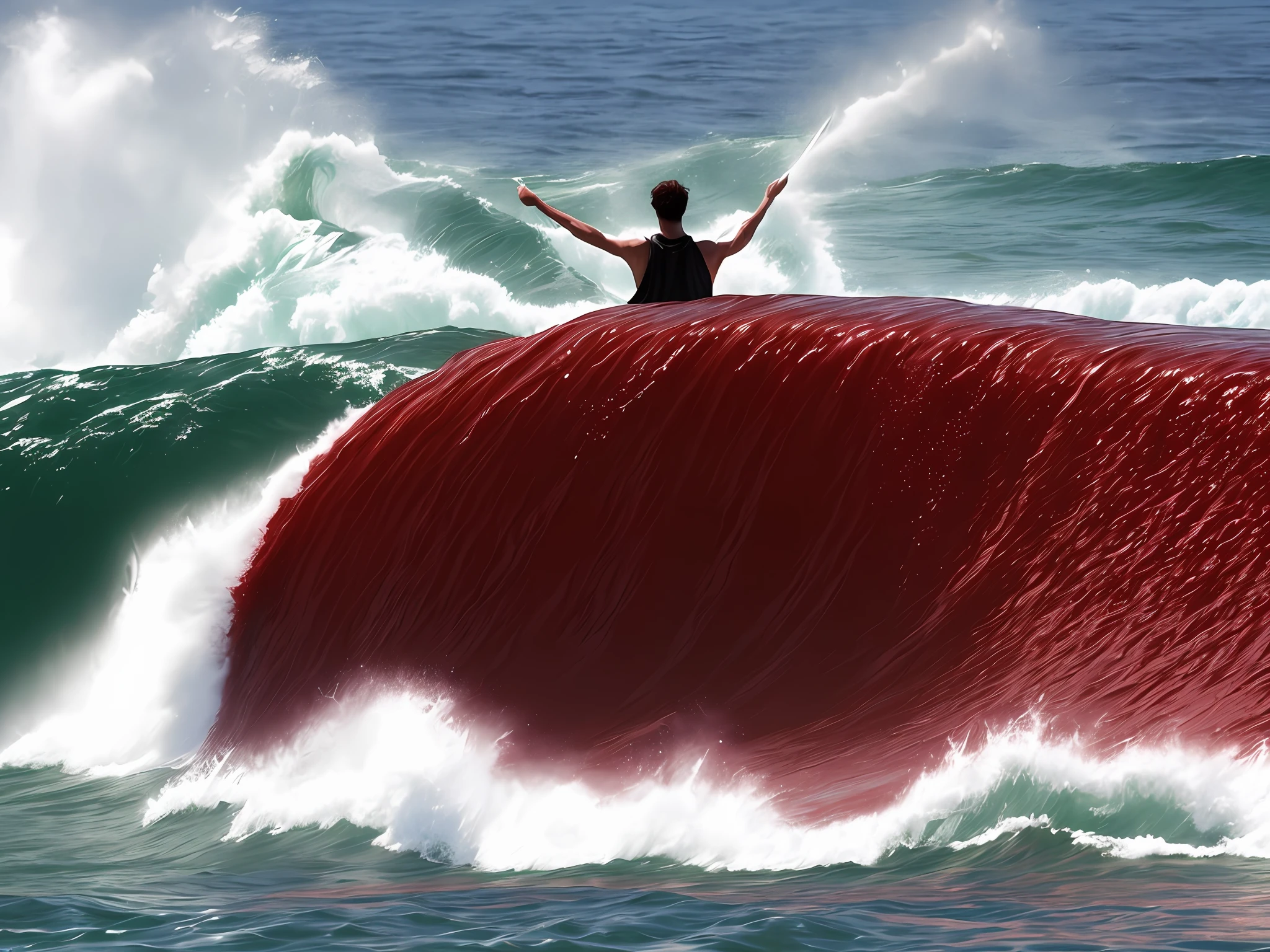 Moses opening the red sea, povo hebreu passando pelo mar vermelho