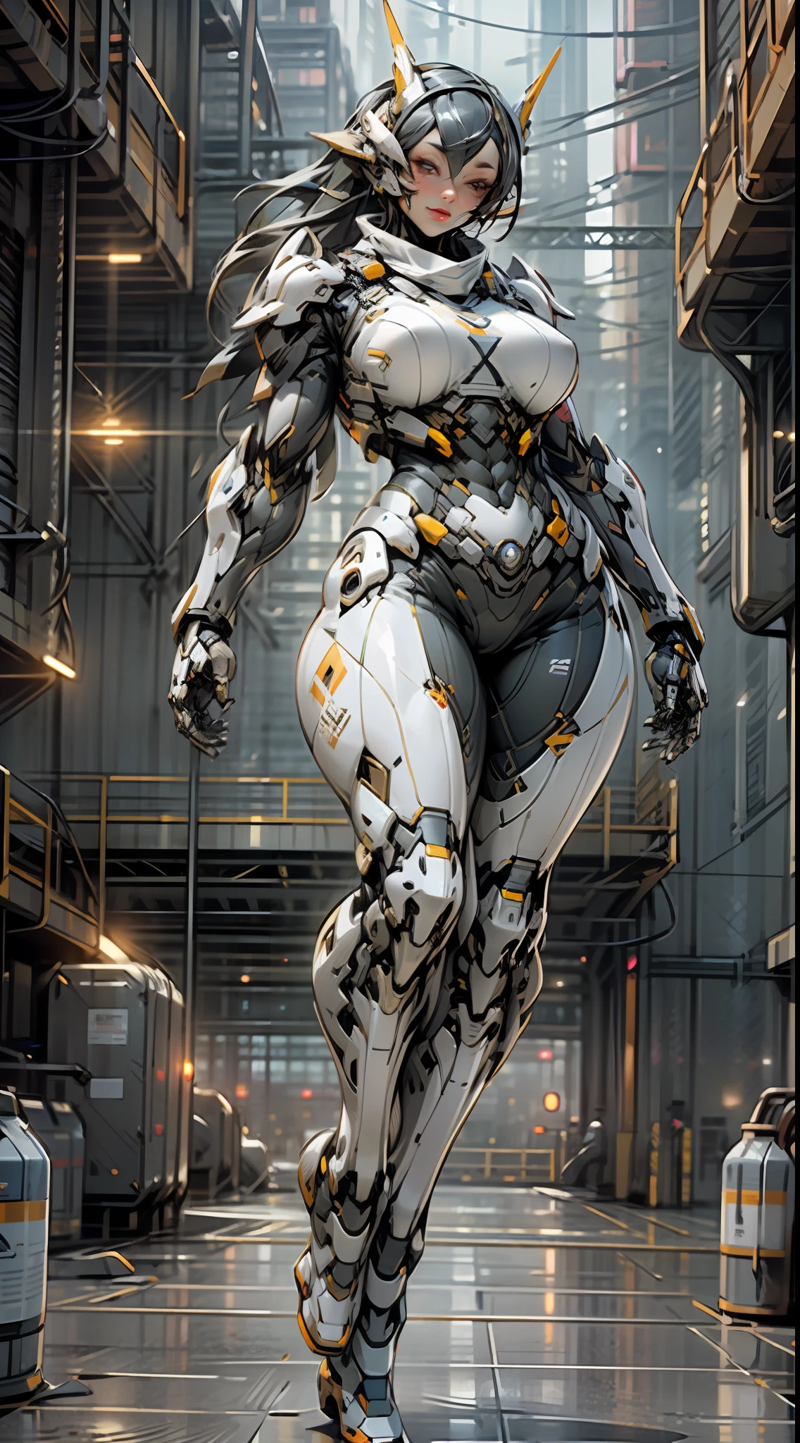 ((Unreal Engine 5)), Realistic Rendering, Excellent, lights on suit, (Yoga Pants), looking on viewer, posing walkdown on street, beautiful face, makeup, (photorealism:1.2), ultrarealistic uhd face, (huge fake boobs:1.4), (gigantic breasts:1.1), (muscle abs), (big butt), (wide hips), (thick thighs), slim waist, hourglass figure, full body, ((glowing skin)), ((shiny skin)), Realistic body, ((she is sexy)), ((clean skin)), photorealistic, bokeh, masterpiece, highres, 1080P.