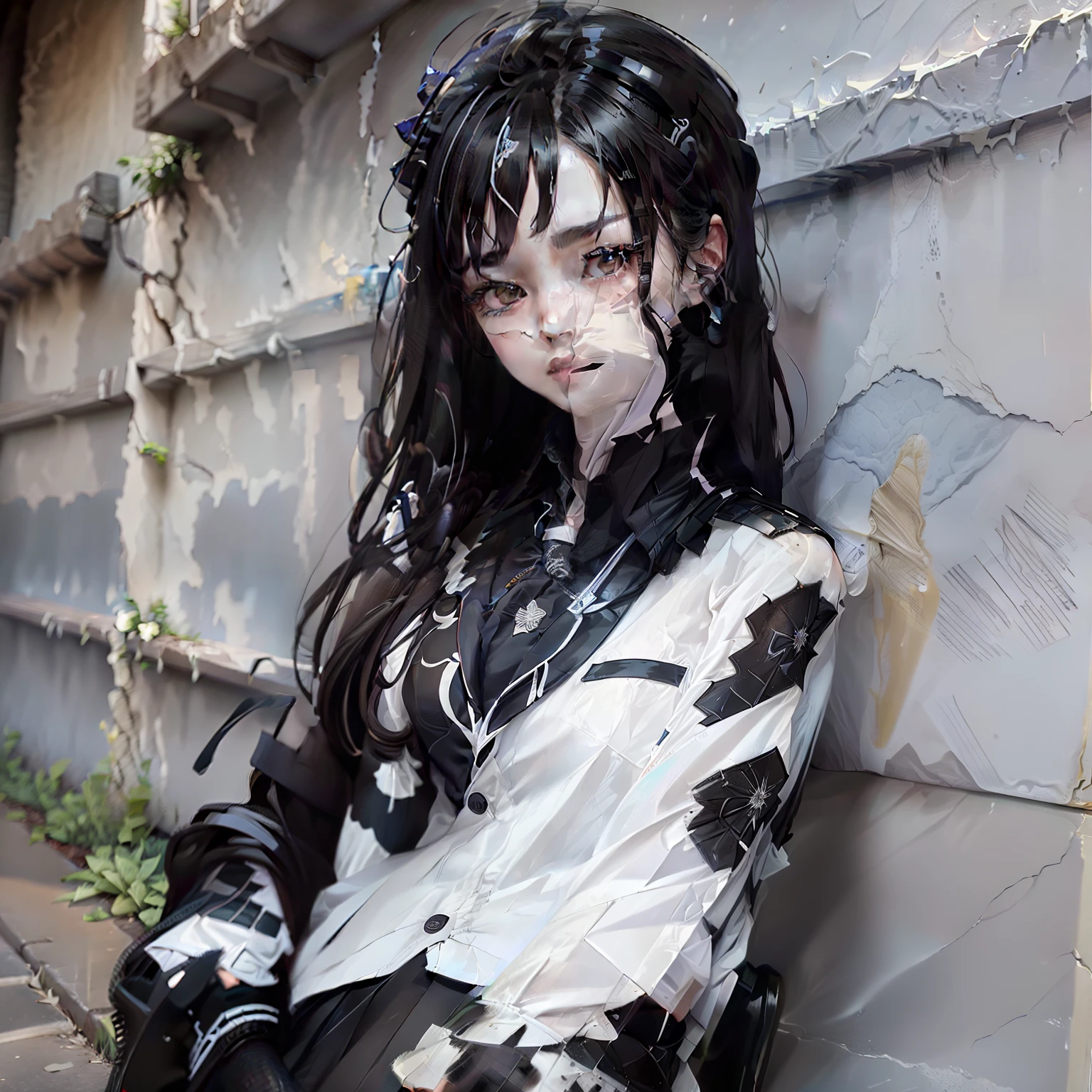best qualtiy,tmasterpiece,photore,4K,realisticlying,The is very detailed,JK,Black long straight