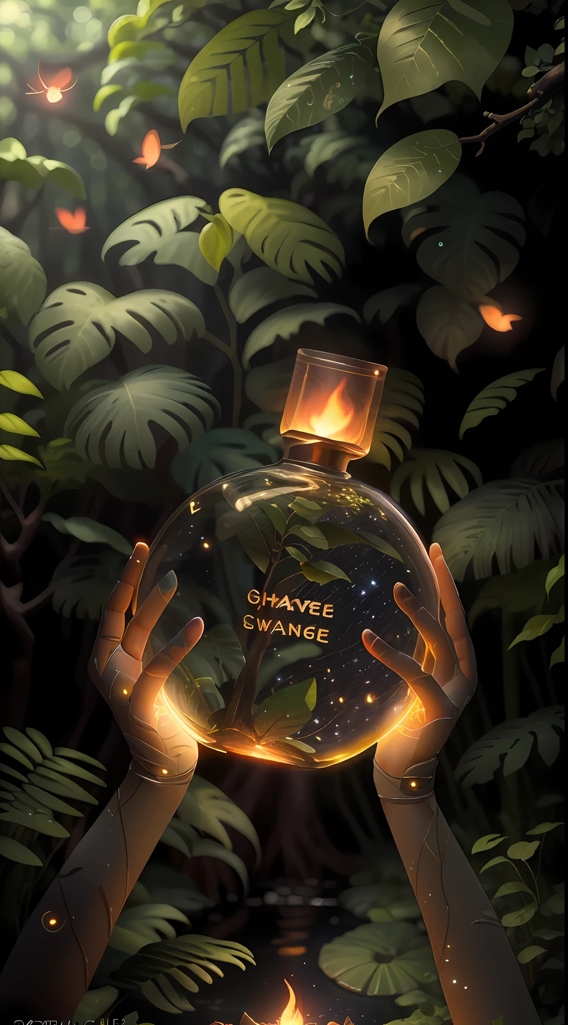 Masterpiece, best quality, (very detailed CG unity 8k wallpaper), (best quality), (best illustration), (best shadows), glow sprite, with a glowing deer, in the swimming pool Drinking water, natural elements in the forest theme. Mysterious forest, beautiful forest, nature, surrounded by flowers, delicate leaves and branches surrounded by fireflies (natural elements), (jungle theme), (leaves), (twigs), (fireflies), (particle effects) etc. 3D , Octane rendering, ray tracing, super detailed