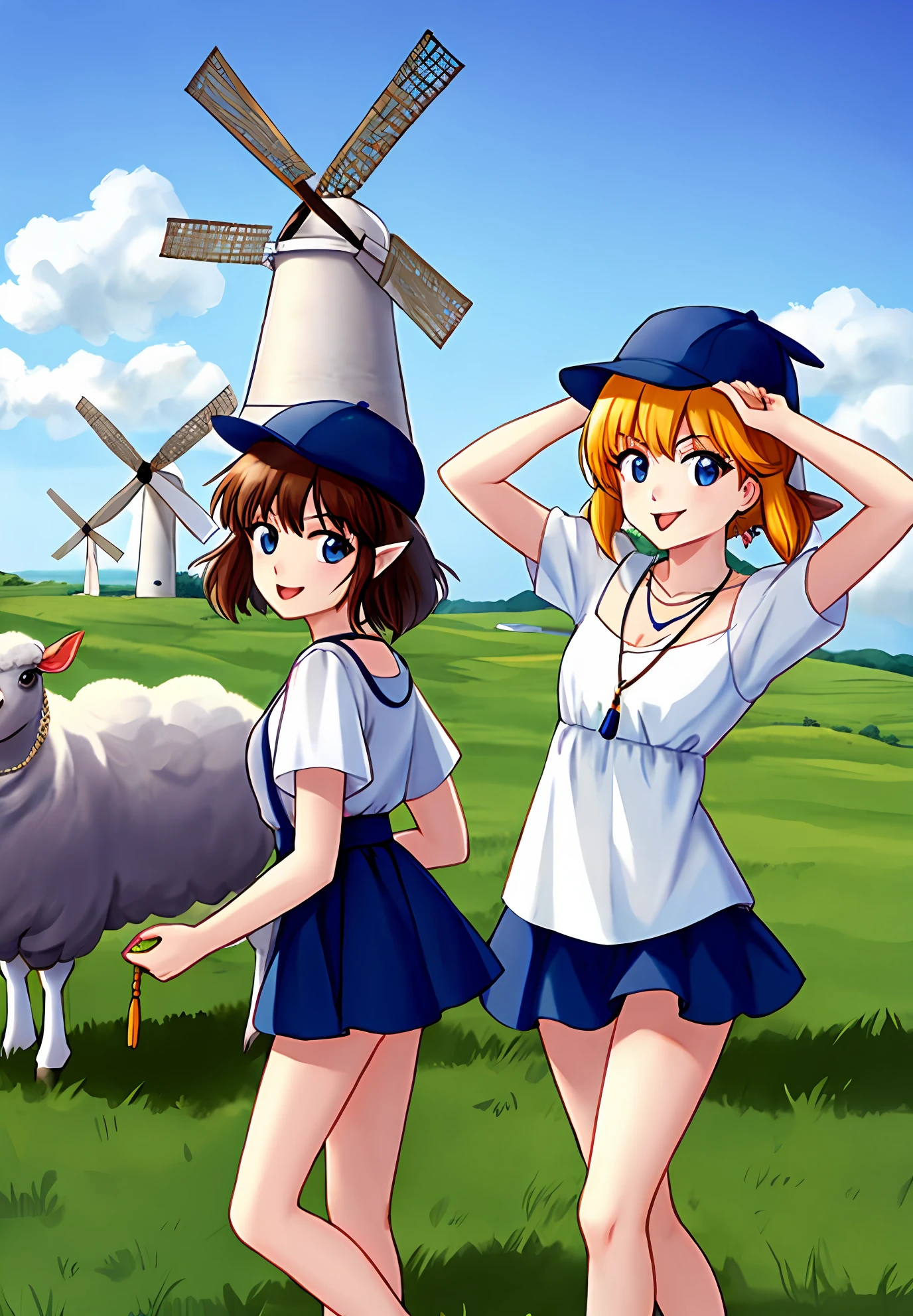 1.可爱➕酷
2.Leave your knees out
3.Plus necklace
4.Long tongue cap
5.Small dimples
6.Sister head
7.AF1 White
8.Small windmill in hand
9.Characteristics of sheep
10.style of anime