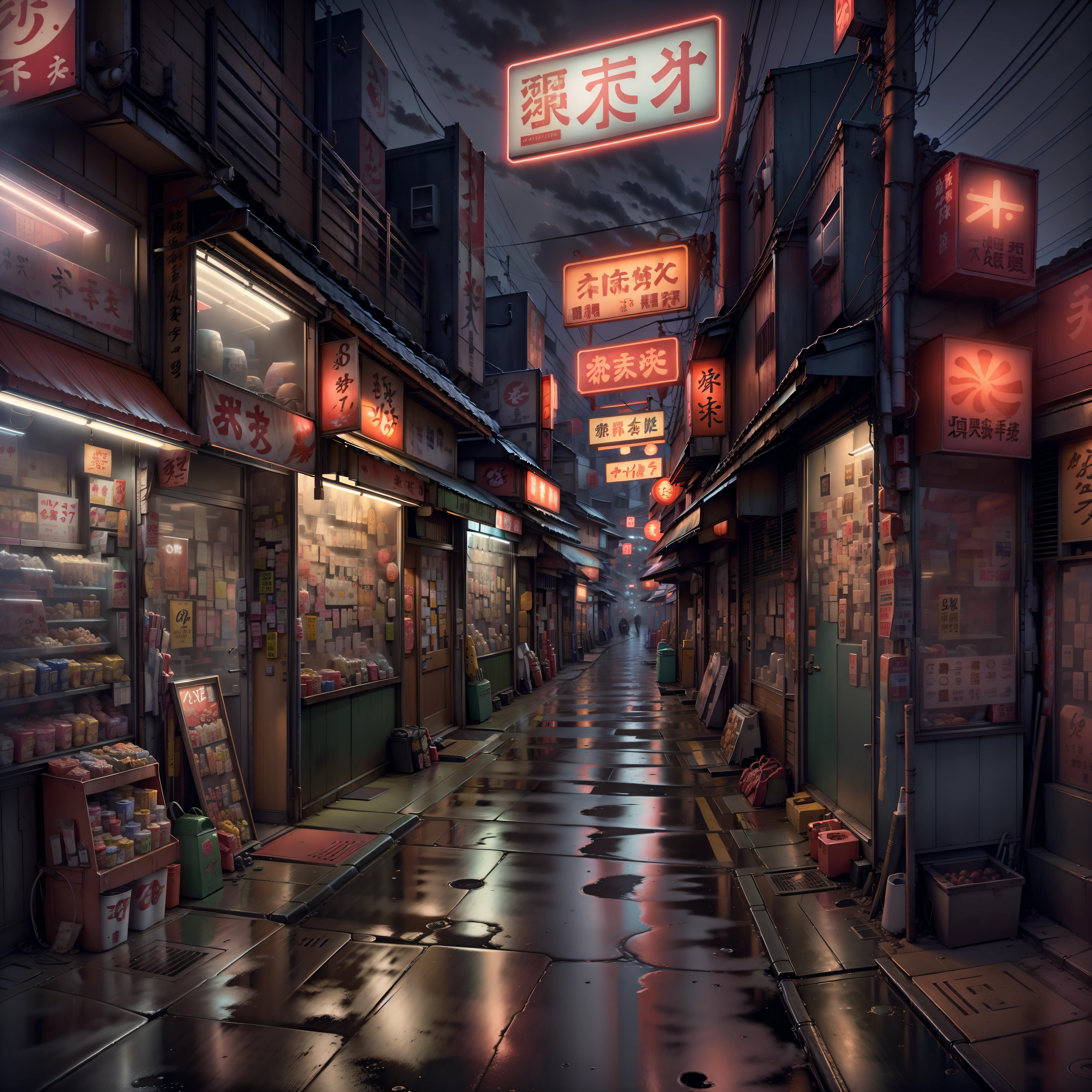 Neon Street Japan Midnight