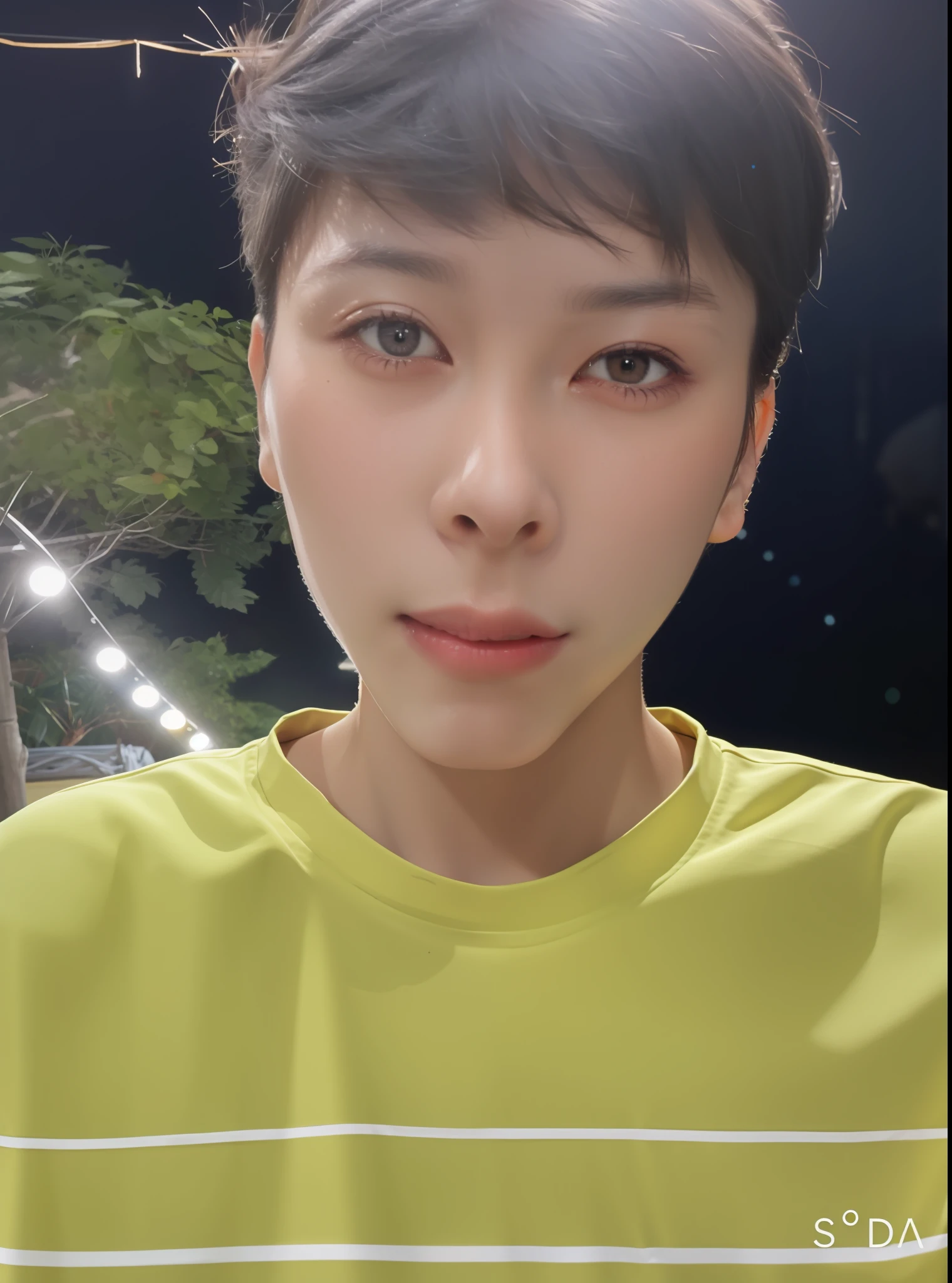 8K, Best Quality, Masterpiece, Ultra High Resolution, (Realism: 1.4), Original Photo, (Realistic Skin Texture: 1.3), (Film Grain: 1.3), (Selfie Angle)