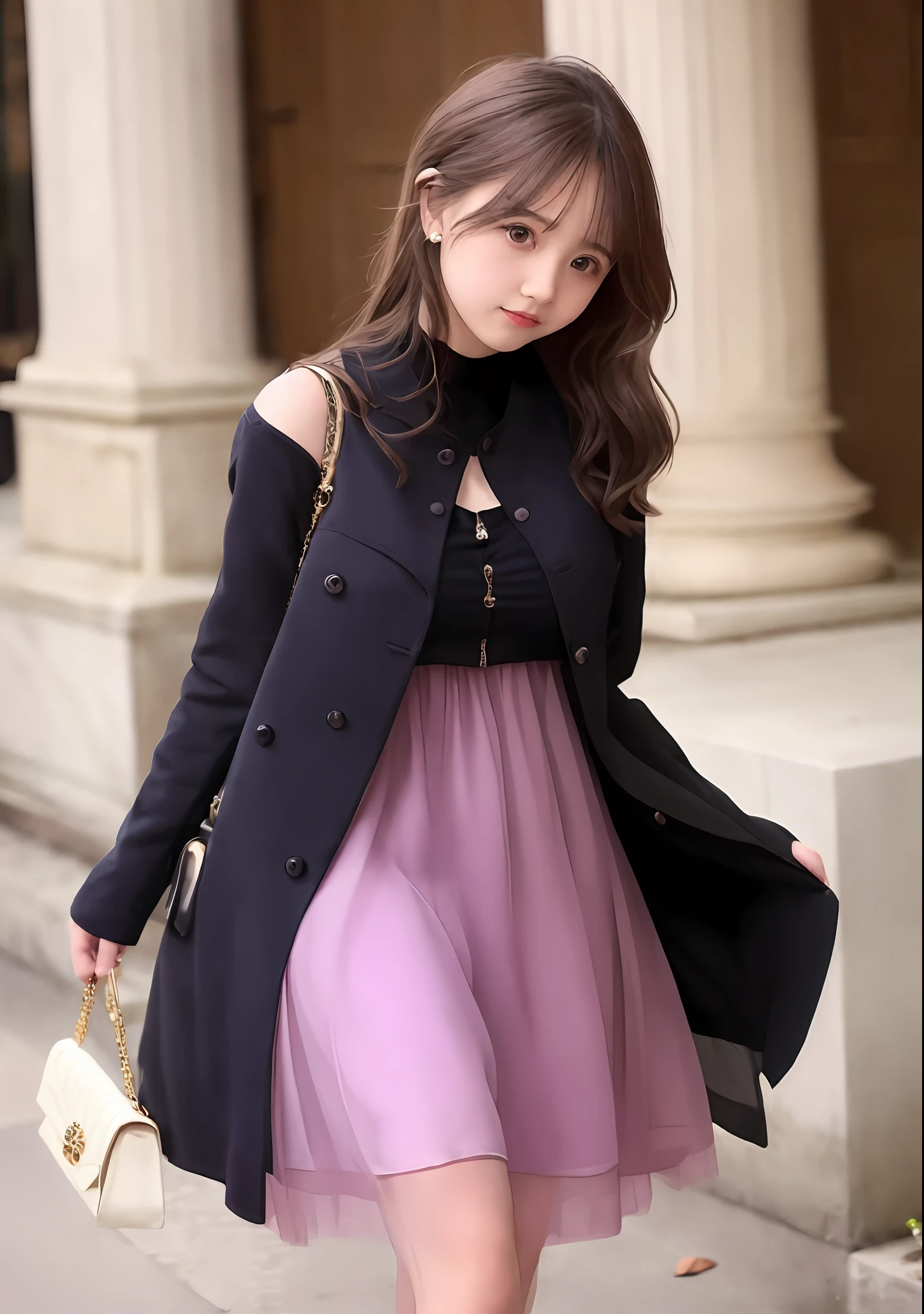 Wear a pink transparent dress and superb ****，cute elegant pose, wearing jacket and skirt, Pink transparent clothing