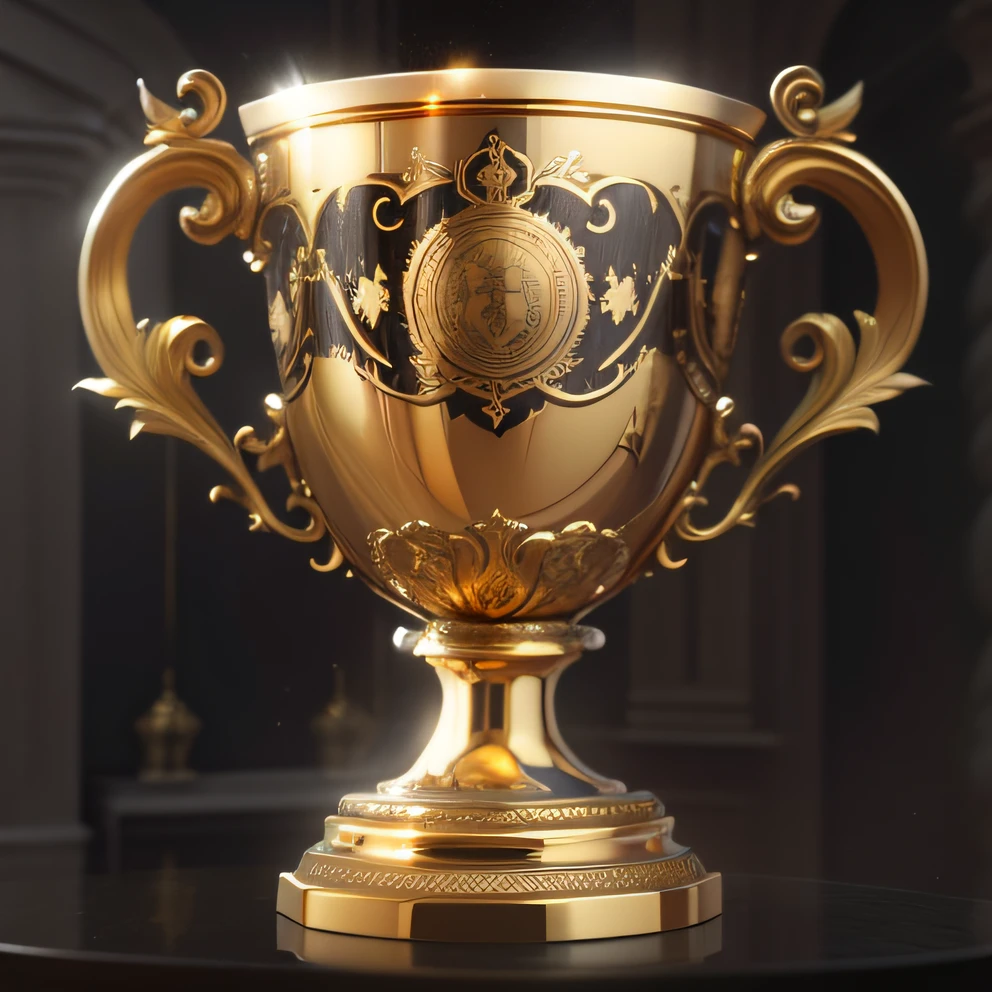 Golden trophies,metal decoration,ceremonious,European classical,delicated,Photorealistic clarity --auto