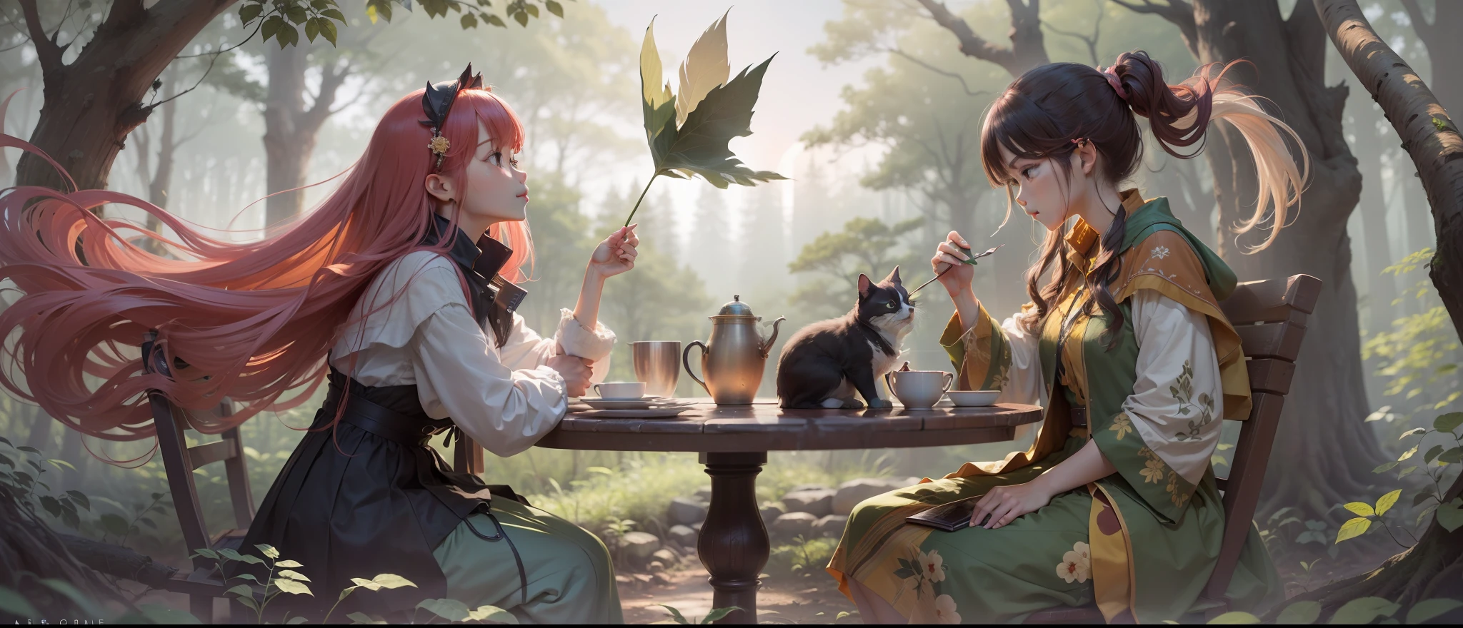 the setting sun、Deep in the forest、Greenwood、Dense woods