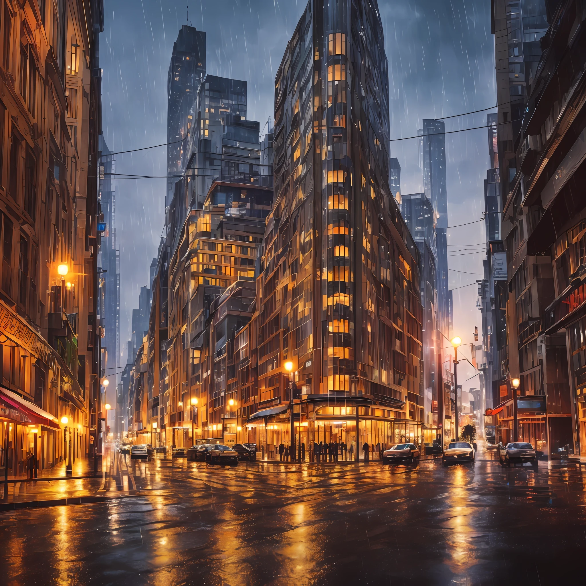 mix4,(8k, RAW photo, best quality, masterpiece:1.2), (realistic, photo-realistic:1.37),1girl,cute,cityscape, night, rain, wet, professional lighting, photon mapping, radiosity, physically-based rendering --auto