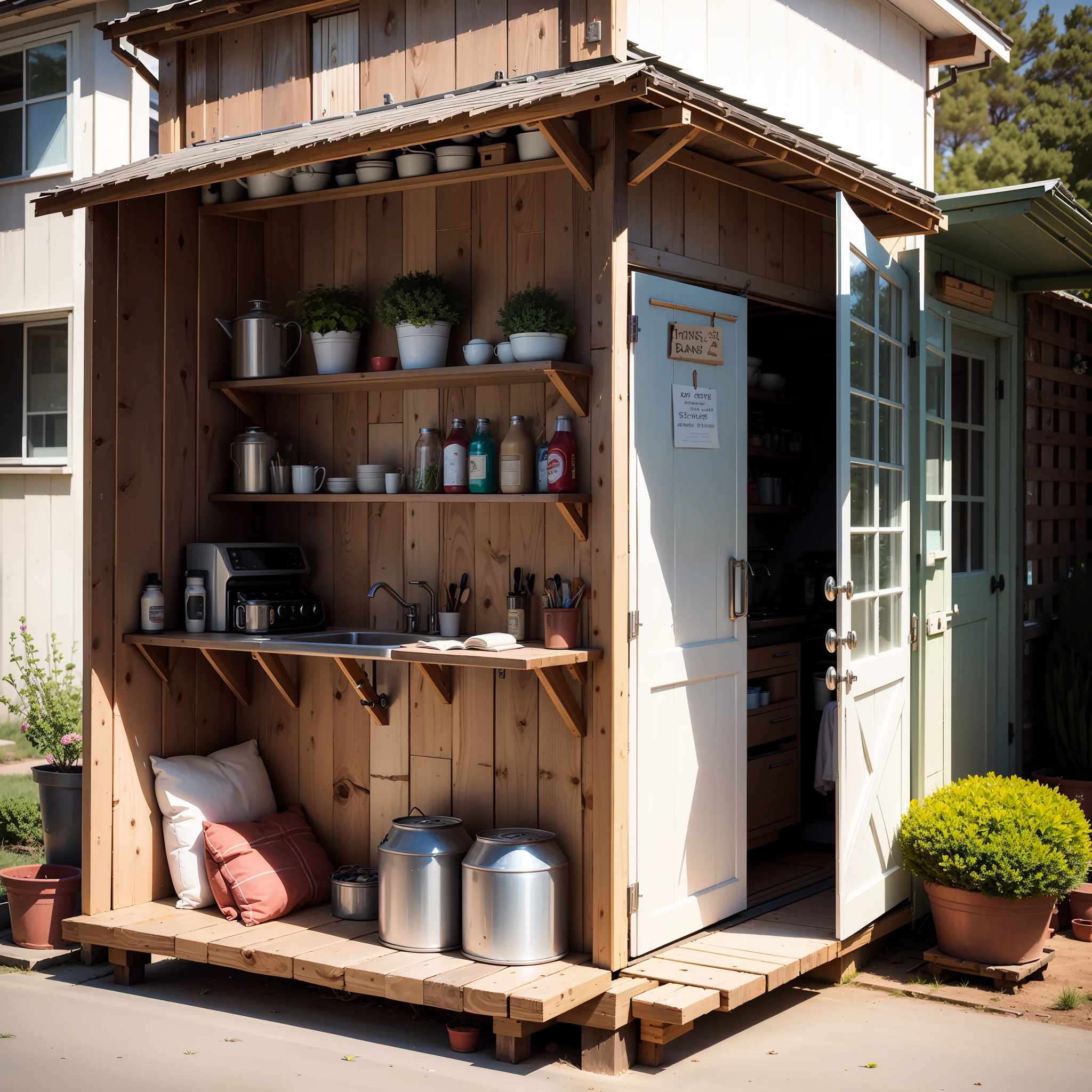 Turn cans into a small house --auto