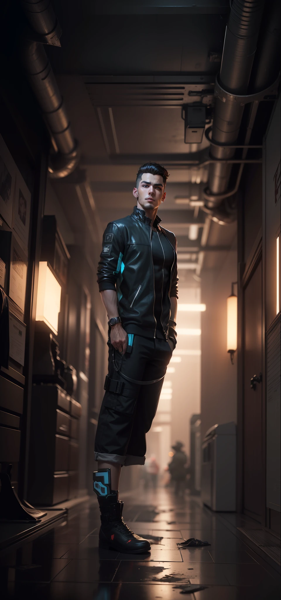 Change background cyberpunk handsome boy, realistic face, 8k ultra relastic,