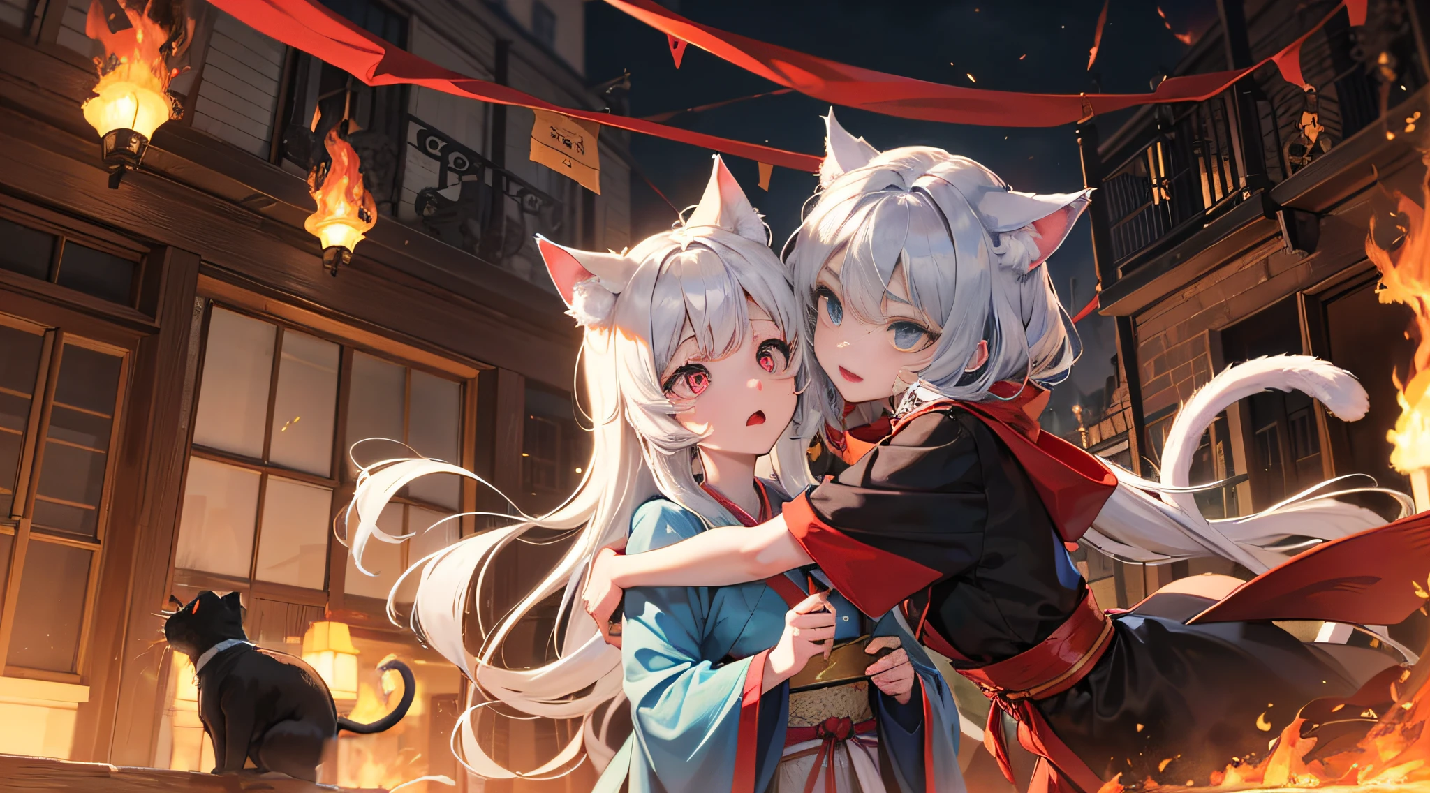 A black cat