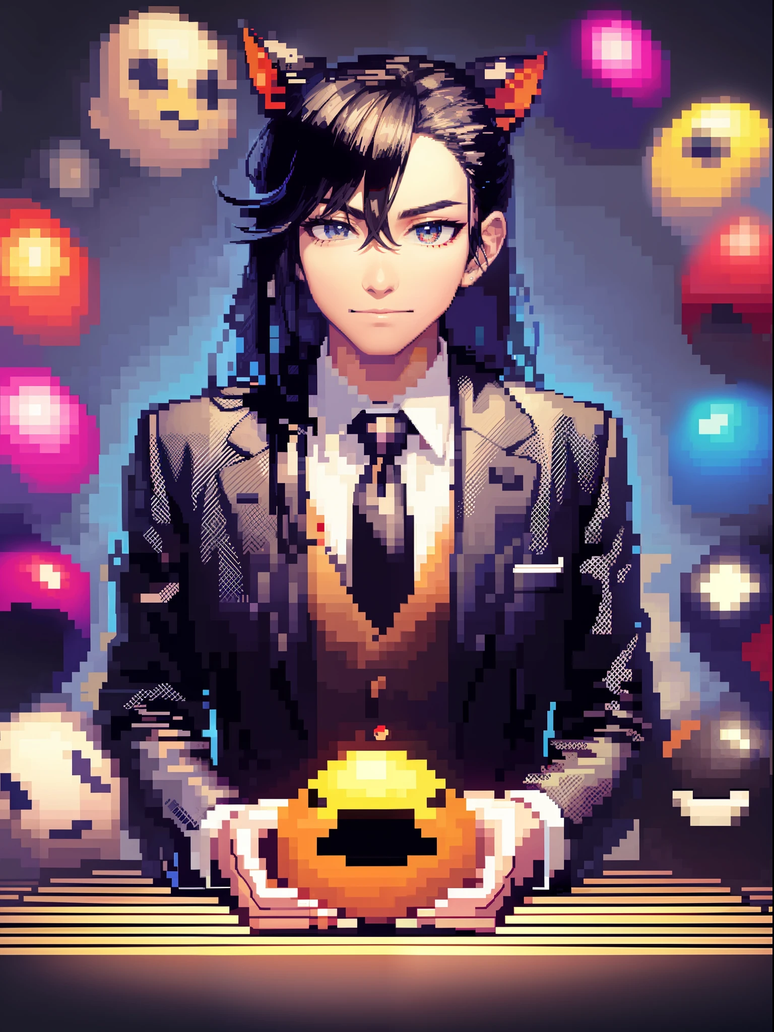 (Pixel Art 1.9)、Pac-Man personification、dandy、Men's Suits、host、