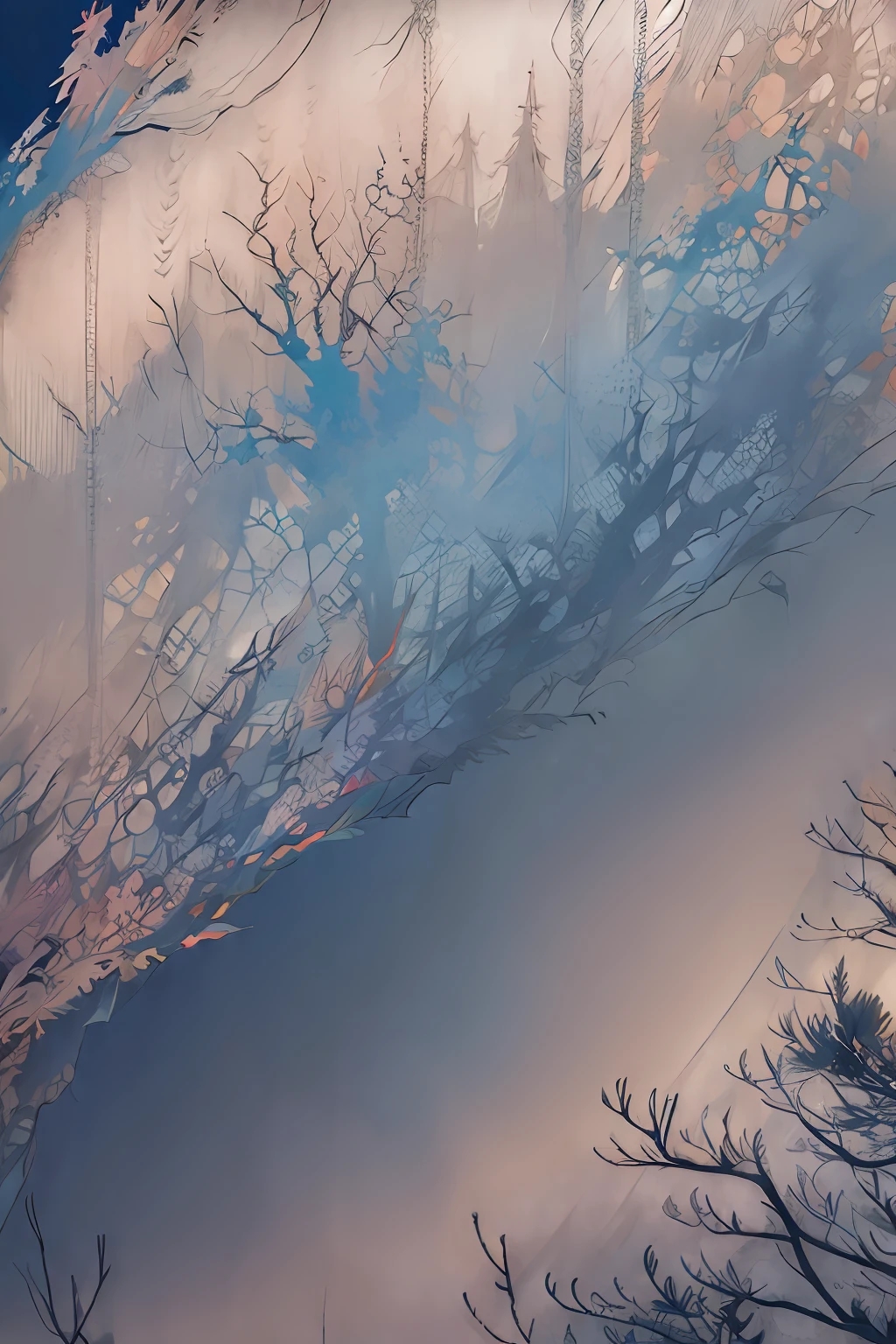 fractal, (fading:2), faded skies and trees, (translucency:0.7)