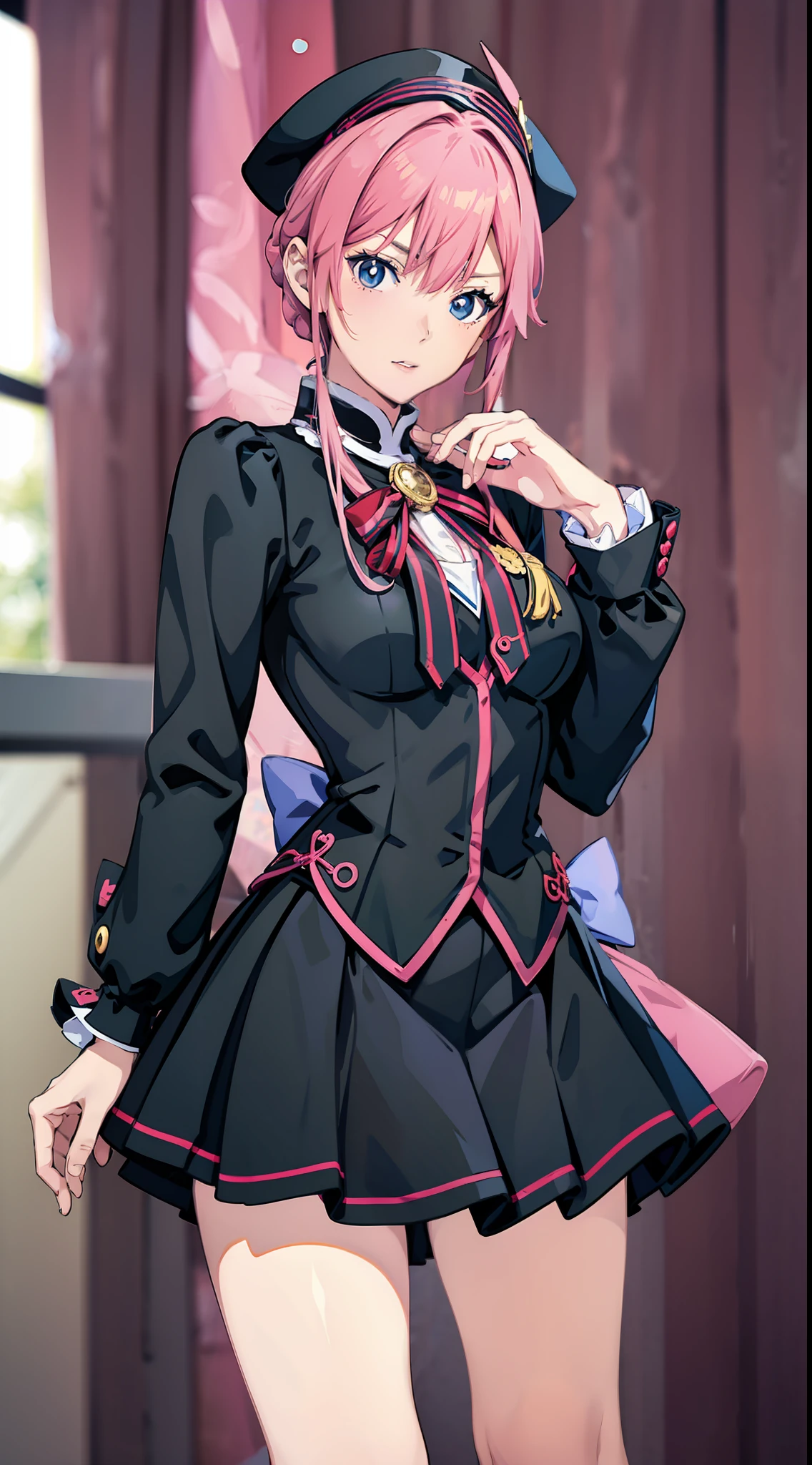 Anime girl holding skirt with skirt and stockings, Surrealism female students, Surrealism female students, Artoria Pendragon, loli in dress, Realistic schoolgirl, touching her clothes, small curvaceous loli, [ 4 K digital art ]!!, seductive anime girls, Anime moe art style, ecchi anime style, in clothes! Highly detailed
