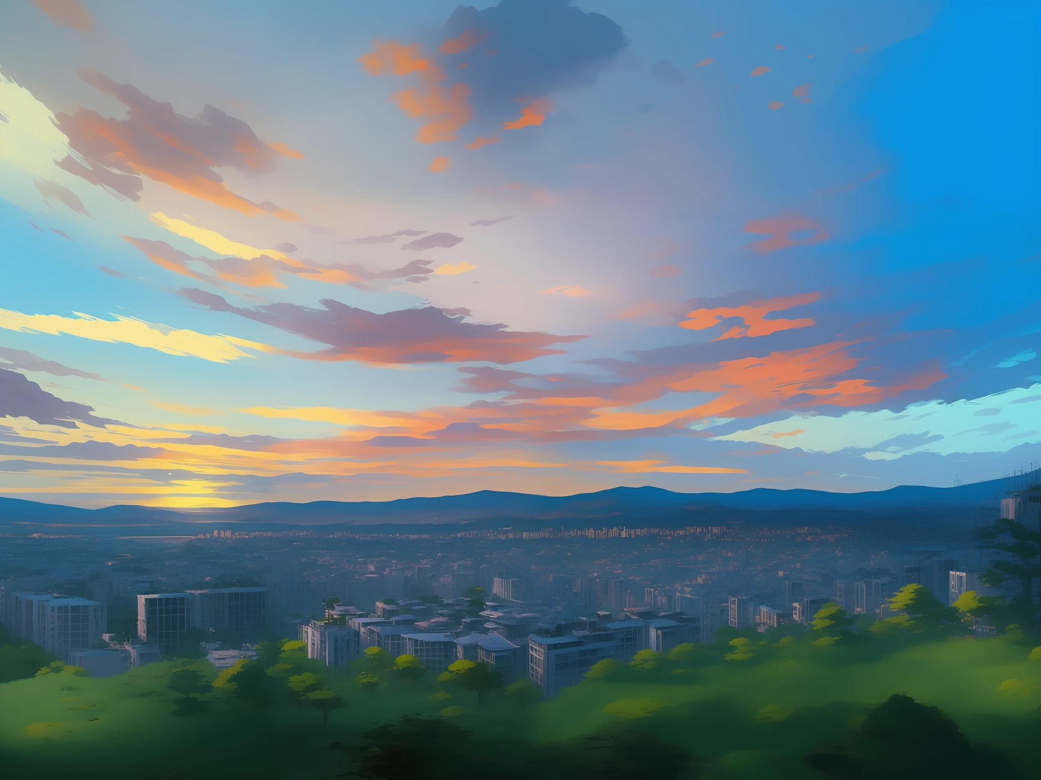 Makoto Shinkai painting style