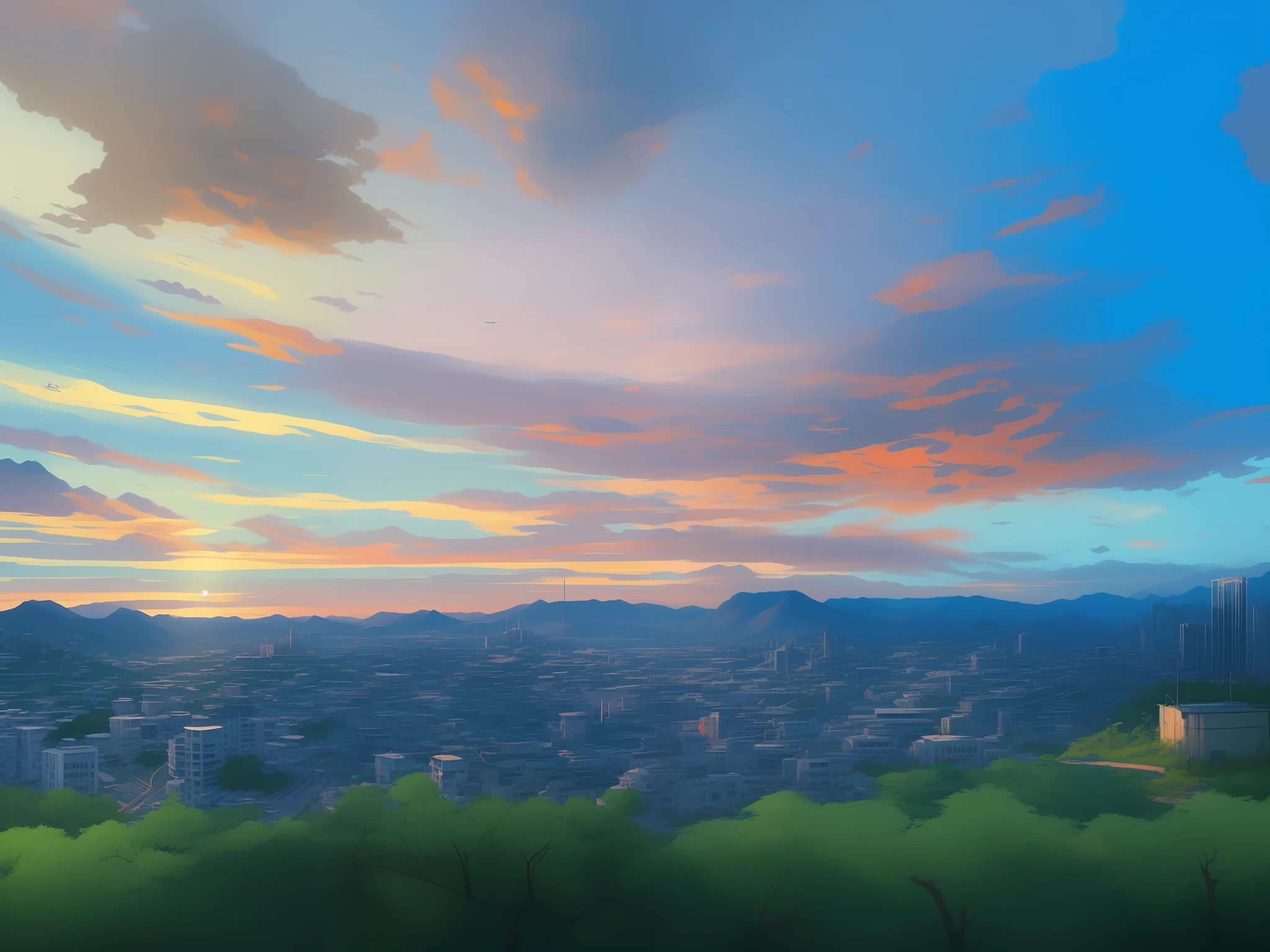 Makoto Shinkai painting style