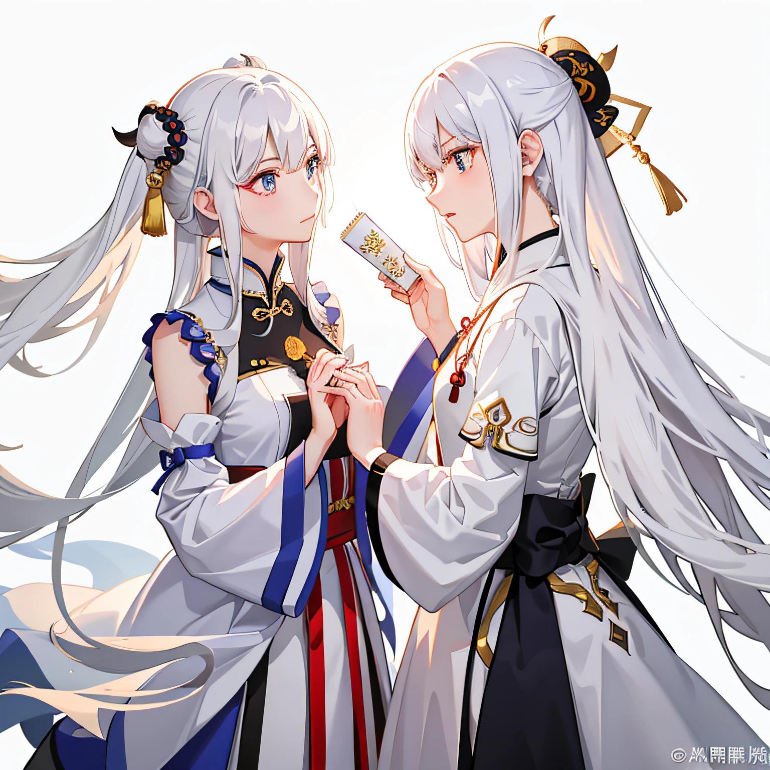 Best quality at best,超高分辨率,(真实感:1.4),1girl,tmasterpiece,exteriors,full bodyesbian,White hair,White clothes,heroic look,Beautiful hairstyle,Grim expression,Peerless looks,Xianxia