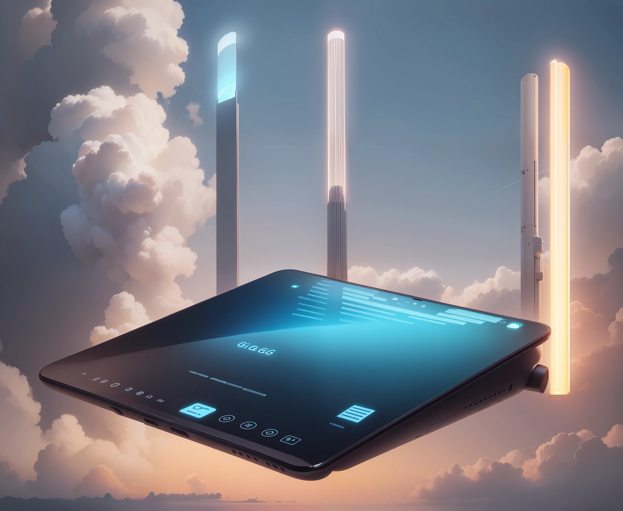 Add the text of "Gigabit Broadband Free Appointment 5G High-speed Imagination WiFi for the whole family Stay at home, do it online, save money and worry, save money, save money, time limit, time limit, time limit" into the picture, and generate a poster --auto --s2