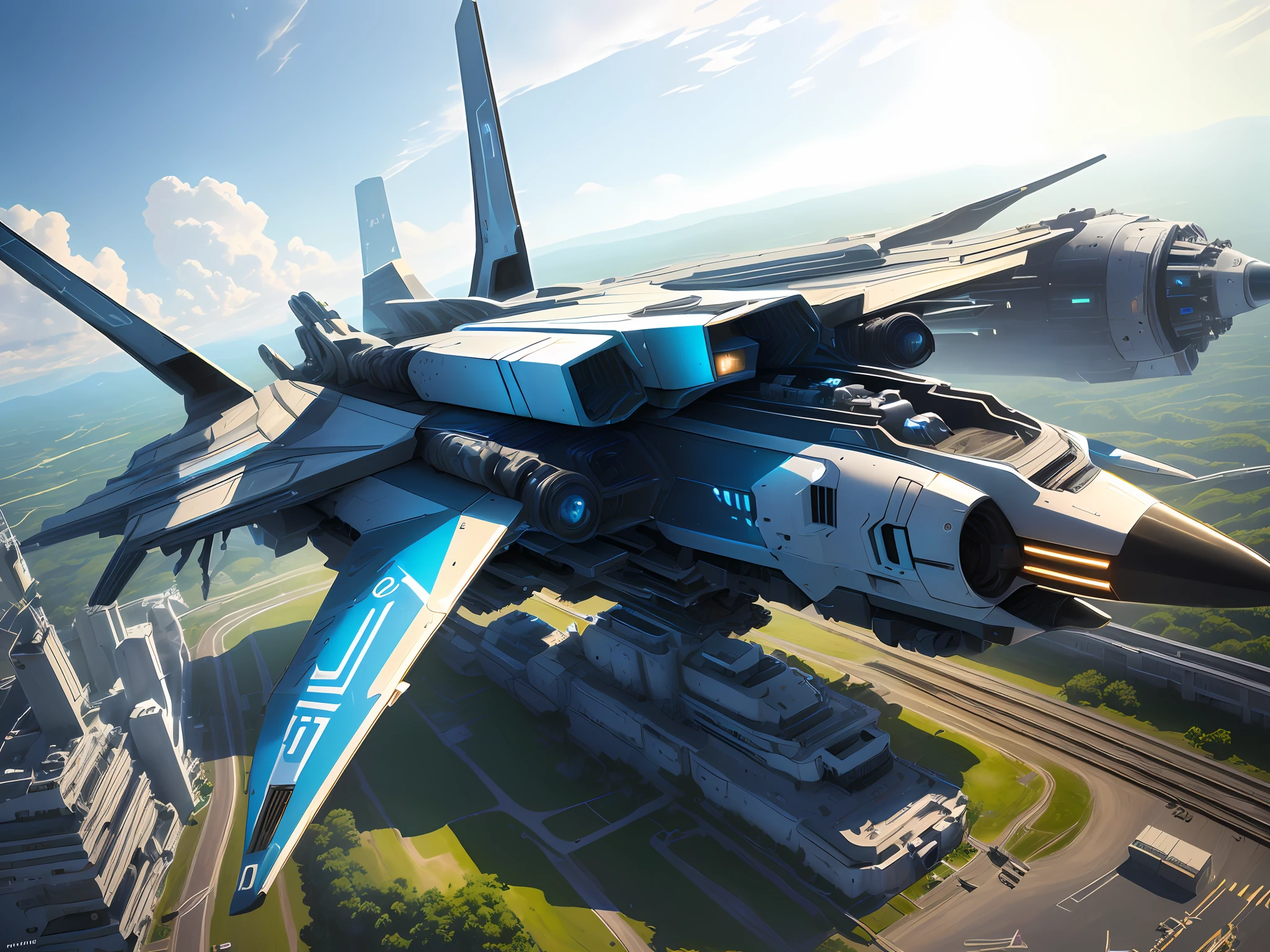 (Technologie),(mirai),(mechanicalparts,Starship,fleet,railgun