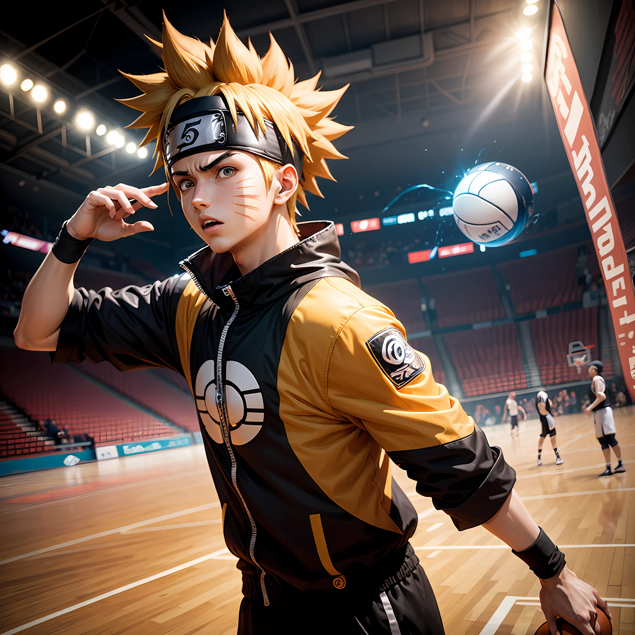 (Naruto), rasengan, basketball arena --auto