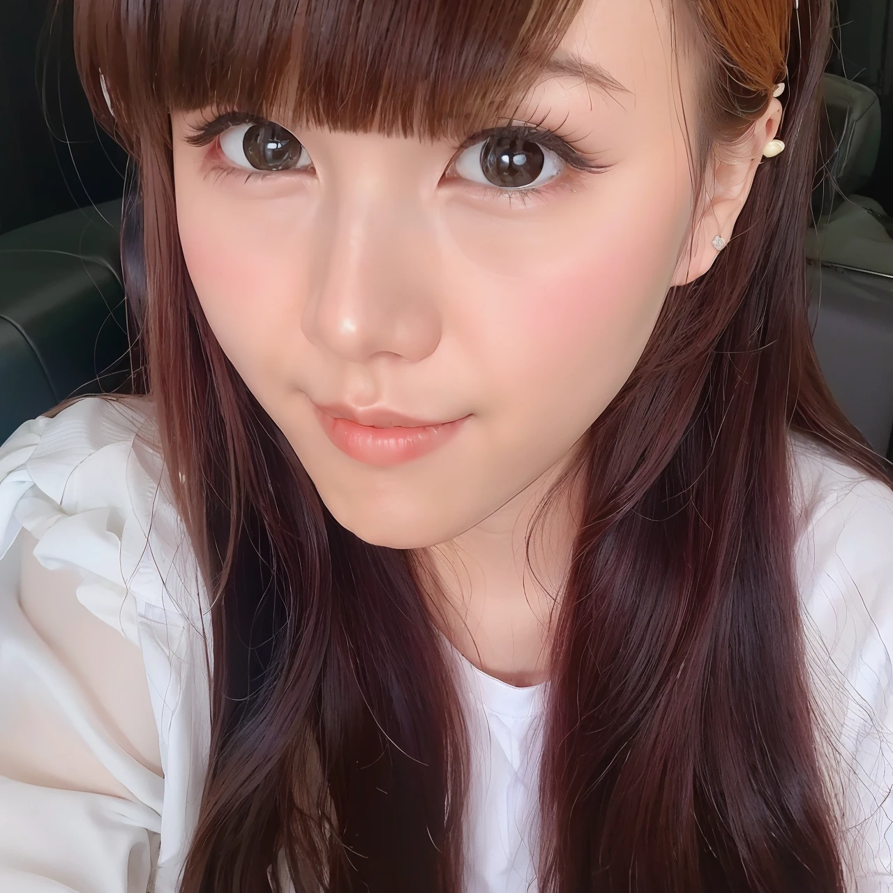 arafed woman with long hair and a white shirt posing for a picture, xintong chen, ulzzangs, girl cute-fine face, Yoshitomo Nara, Yun Ling, wenfei ye, young cute wan asian face, chiho, ruan jia beautiful!, chengyou liu, Lin Qifeng, xision wu