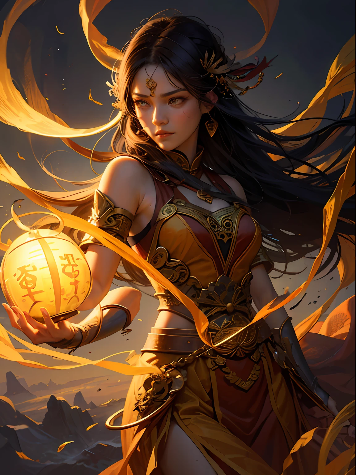 ancient wind, Xianxia, The beautiful girl holds the medicine basket, There was sadness on his face, chiaroscuro, cinematic lighting, ray tracing, reflection light, glowing light, film grain, speed lines, backlighting, UHD, retina, anatomically correct, masterpiece, ccurate, textured skin, super detail, high details, high quality, high details, award winning, best quality, highres --auto