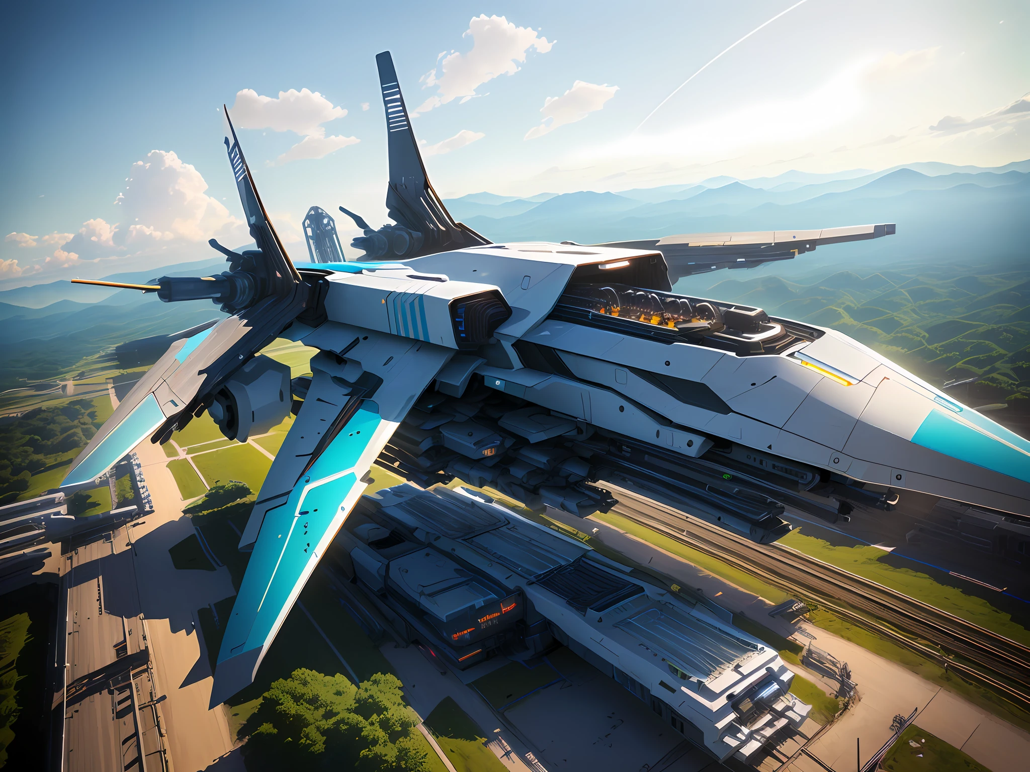 (Technologie),(mirai),(mechanicalparts，Starship，fleet，railgun