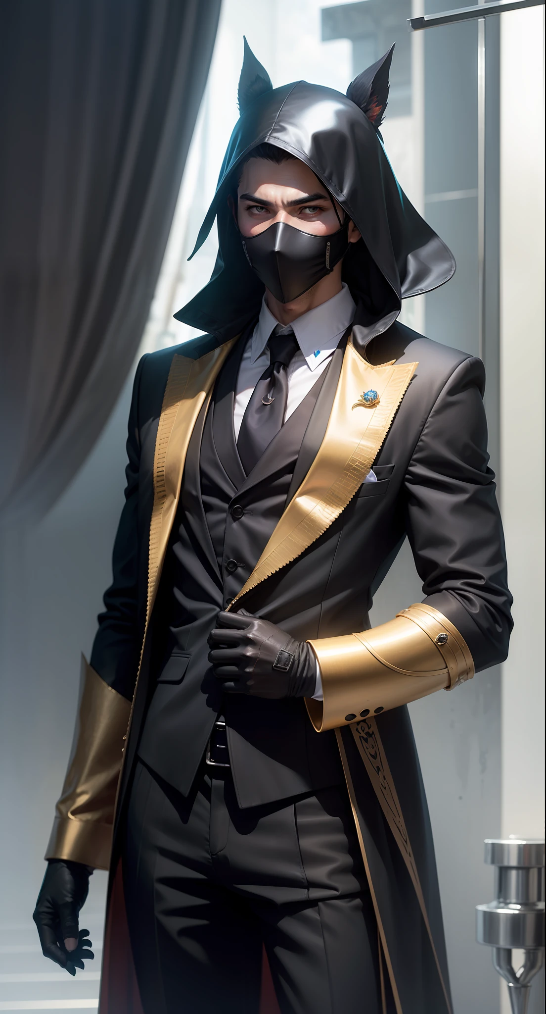 In black suit,masks,Majesty,the underworld
