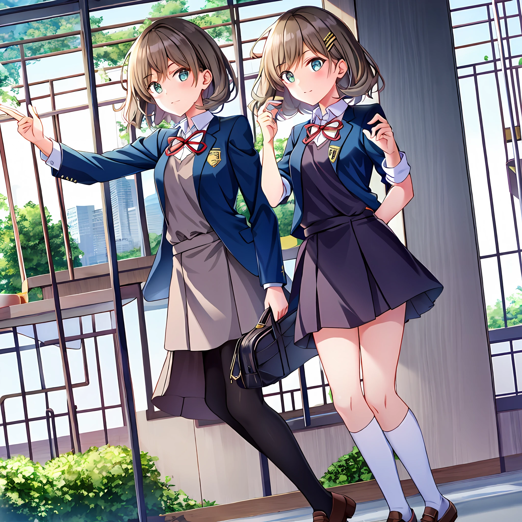 Lokihi in a school uniform