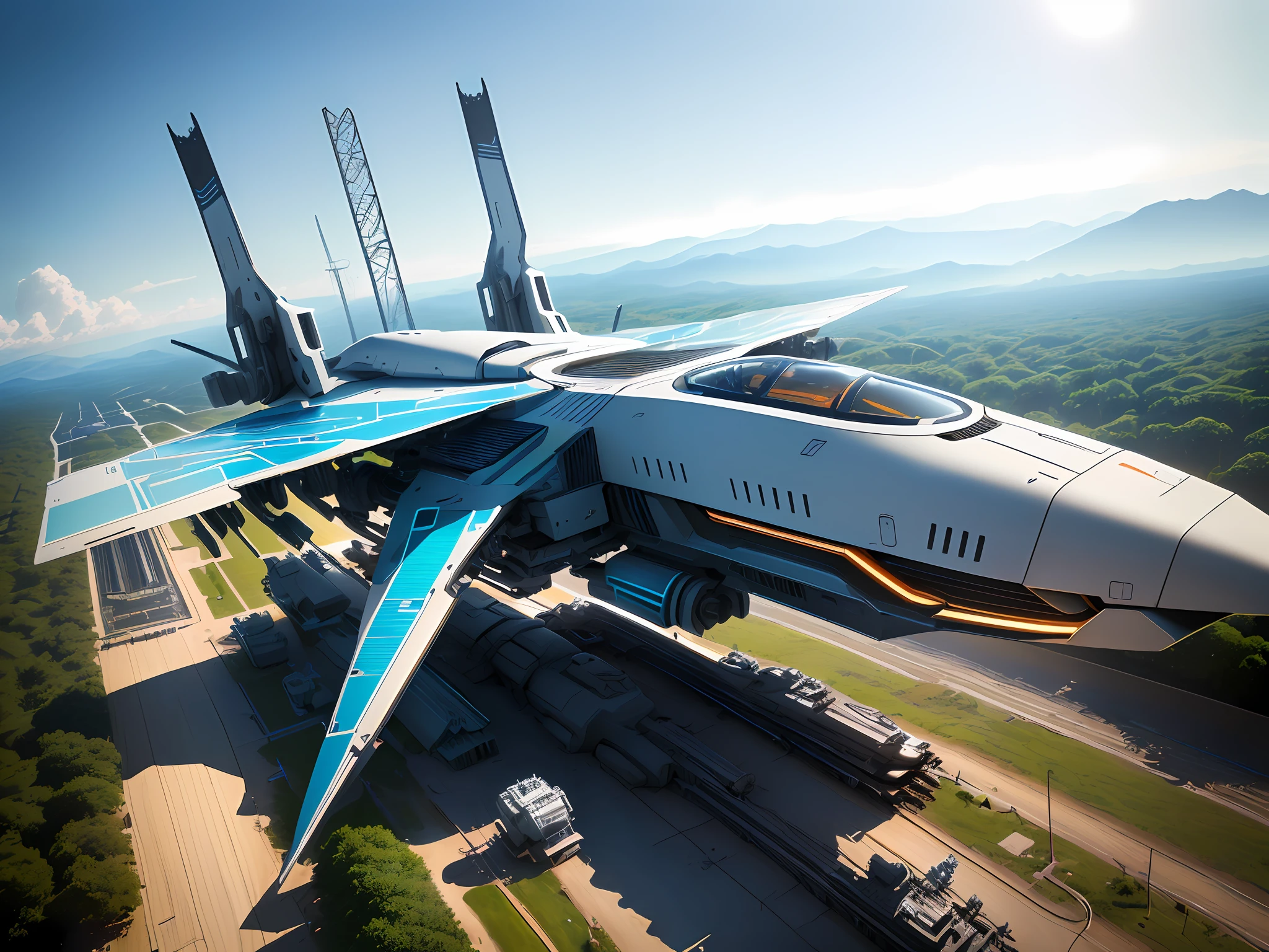 (Technologie),(mirai),(mechanicalparts，Starship，fleet，railgun