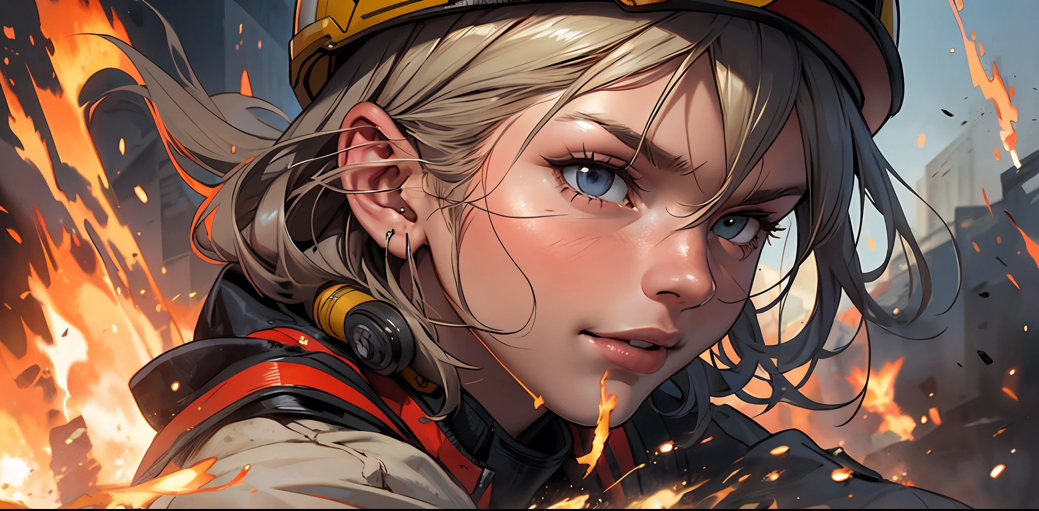 Fire fighting heroes!(Masterpiece)Best picture quality,extreme hight detail,Fire scene