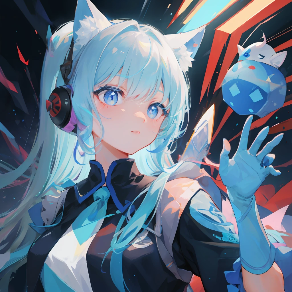 Two-dimensional avatar girl