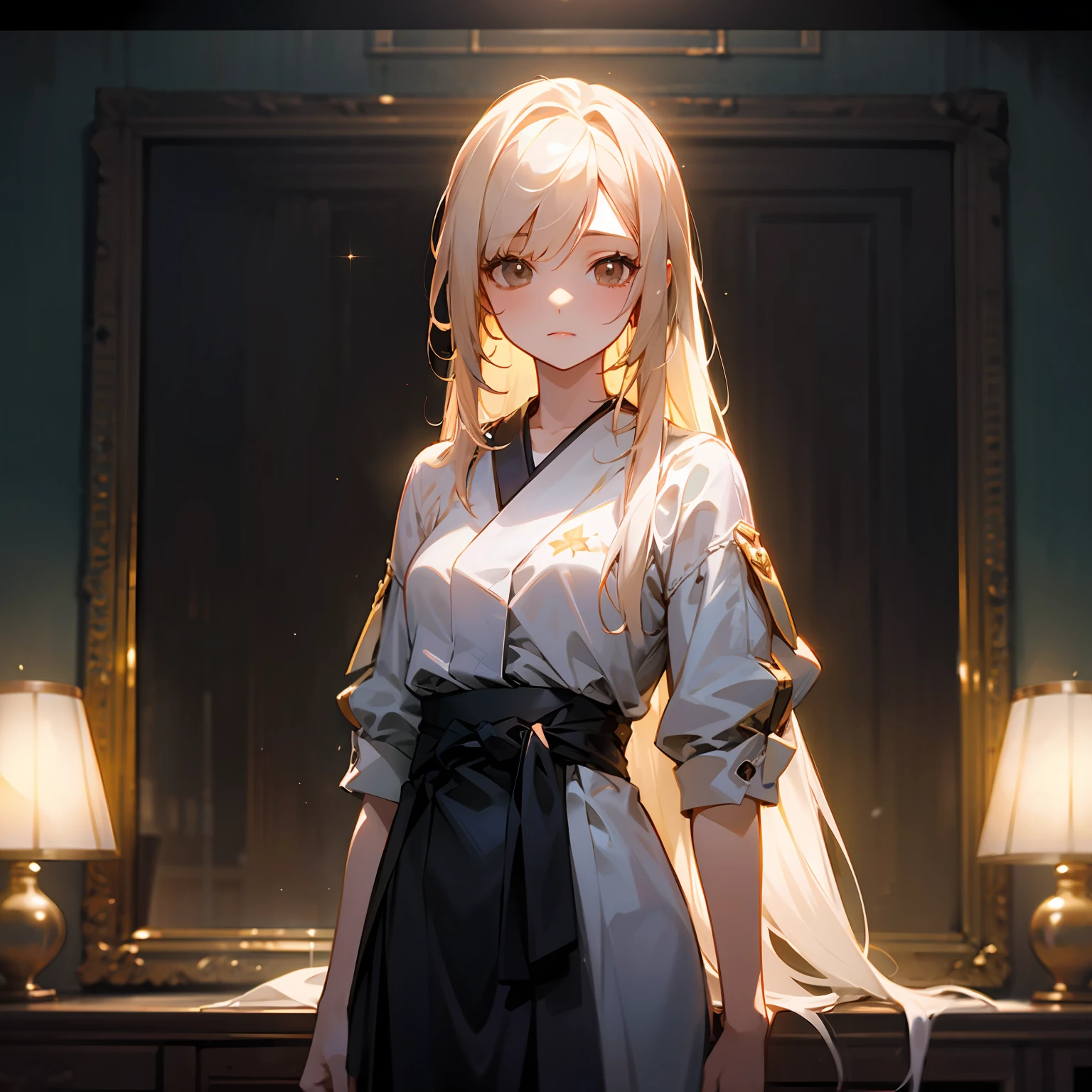 zori,glass,Long-haired girl,Vacated,Light,HD beauty CG