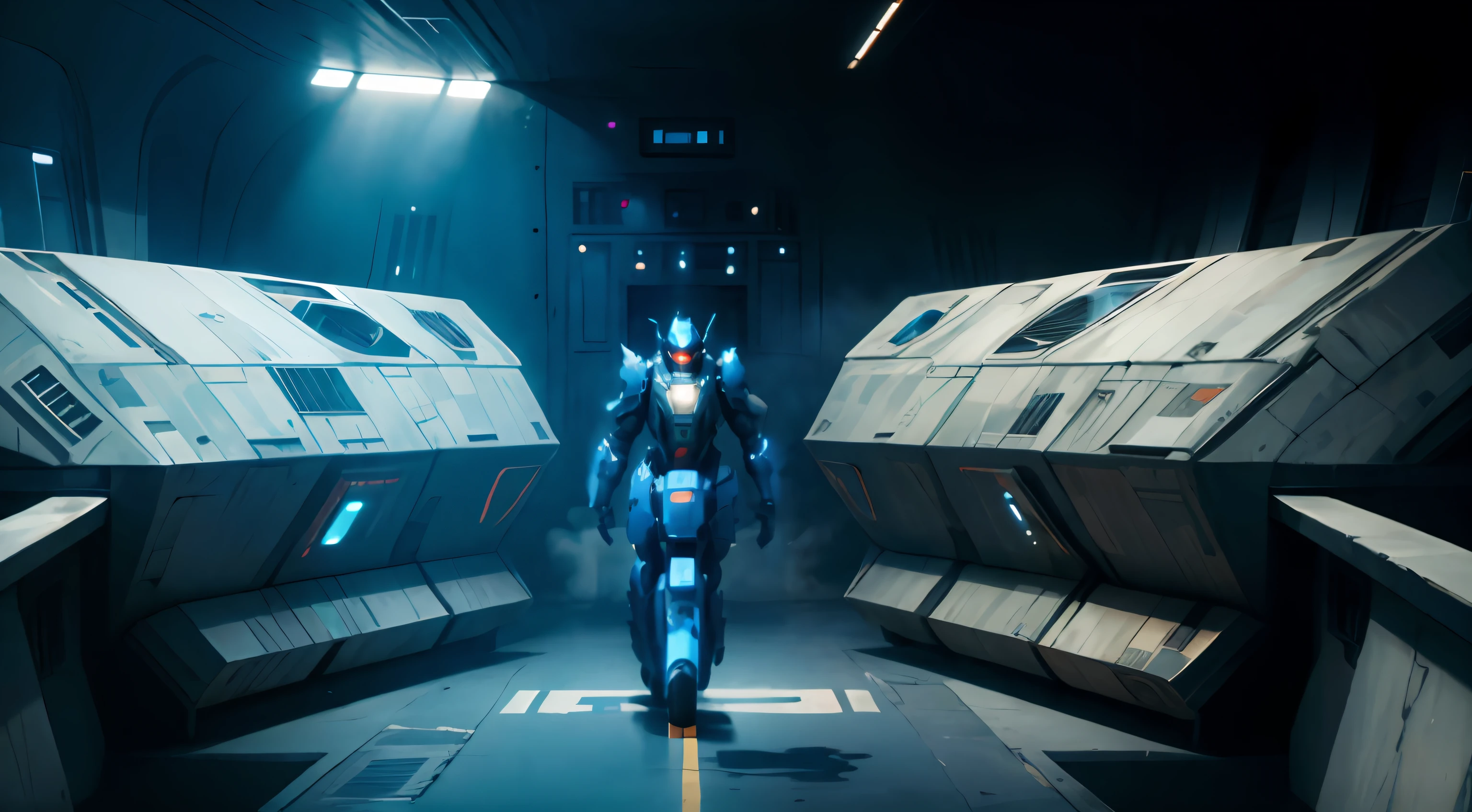 Blue mech