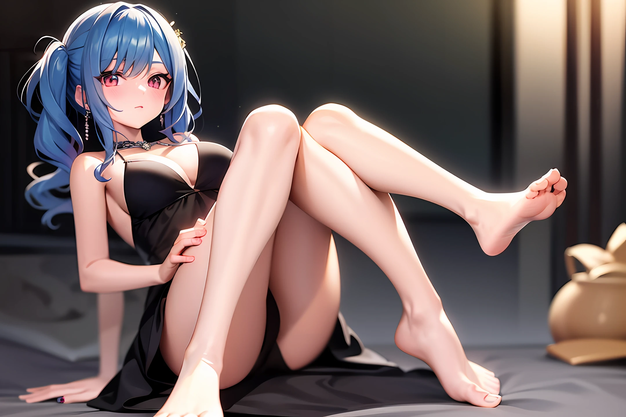 Anime beauties show their feet