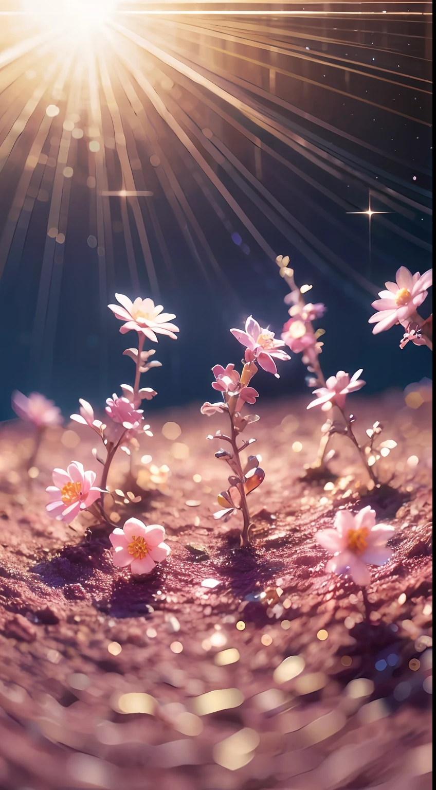 crystal spring blossom,
fantasy, galaxy, transparent,
shimmering, sparkling, splendid, colorful,
magical photography, dramatic lighting, photo realism, ultra-detailed, 4k, Depth of field, High-resolution