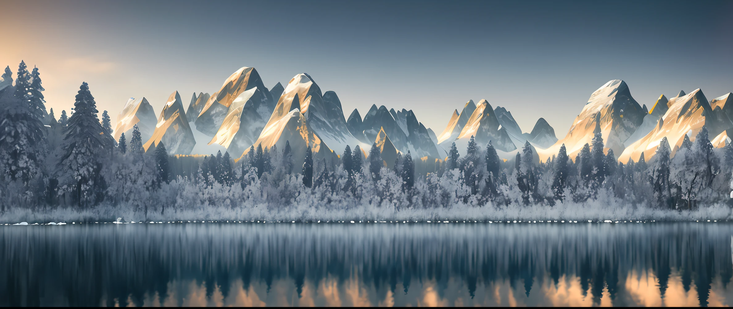 masterpiece, best quality, high quality, extremely detailed CG unity 8k wallpaper, The vast and quiet taiga stretches to the horizon, with dense green trees grouped in deep harmony, as the fresh breeze whispers through their leaves and crystal snow lies on the frozen ground, creating a stunning and peaceful landscape, Bokeh, Depth of Field, HDR, bloom, Chromatic Aberration ,Photorealistic,extremely detailed, trending on artstation, trending on CGsociety, Intricate, High Detail, dramatic, art by midjourney