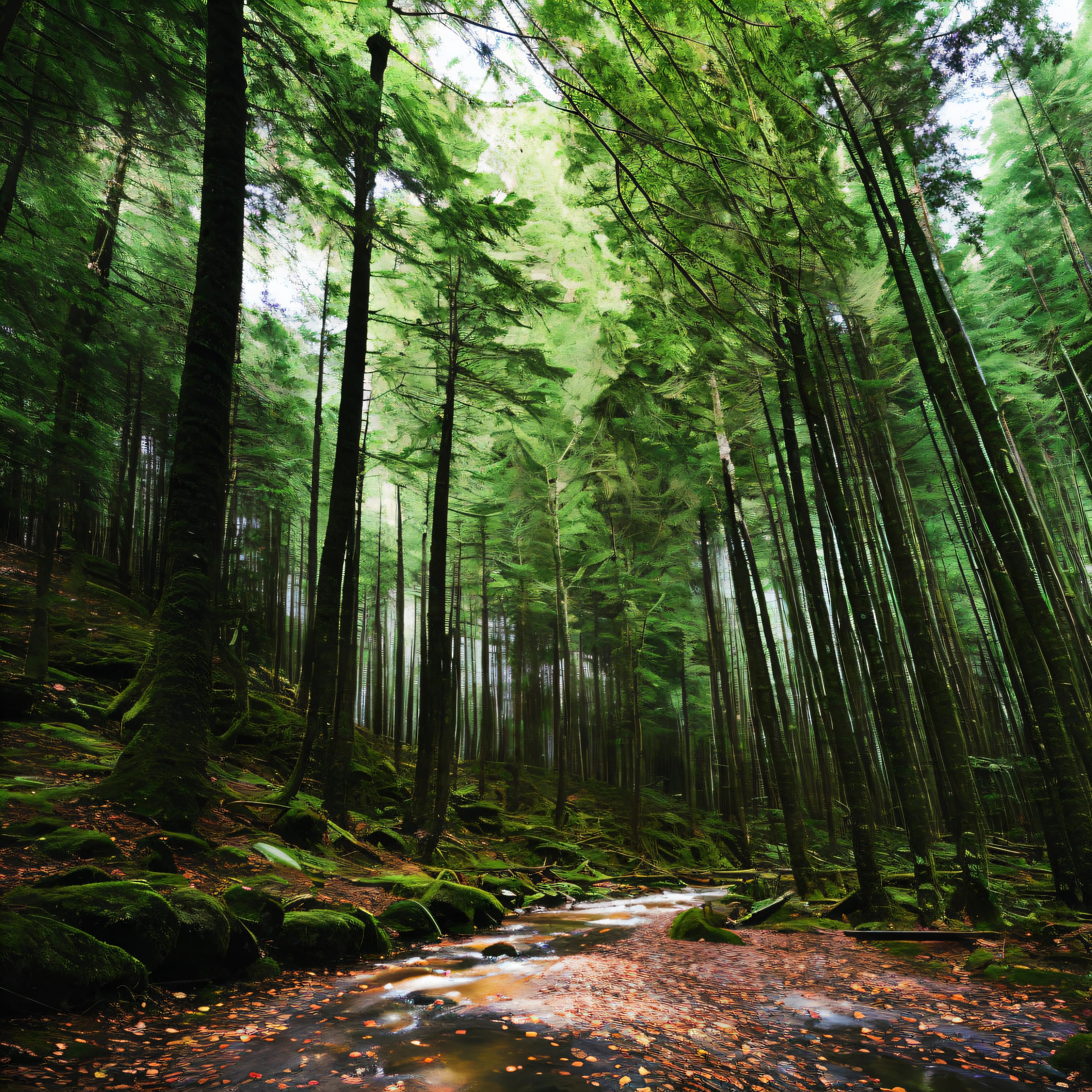 ln the forest，mont，夏天，Eau --auto